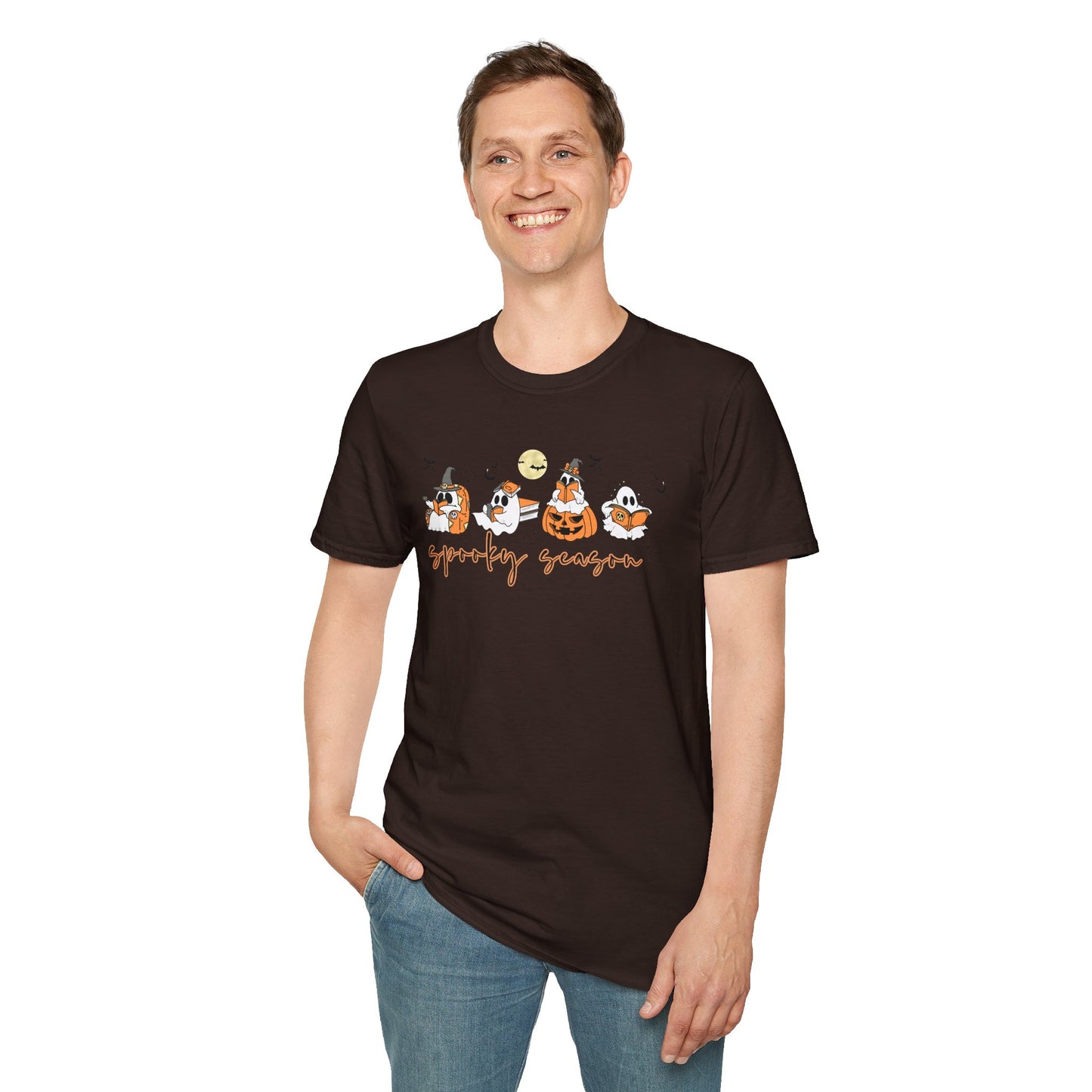 Reading Ghosts- Spooky Season, Unisex Softstyle Tee