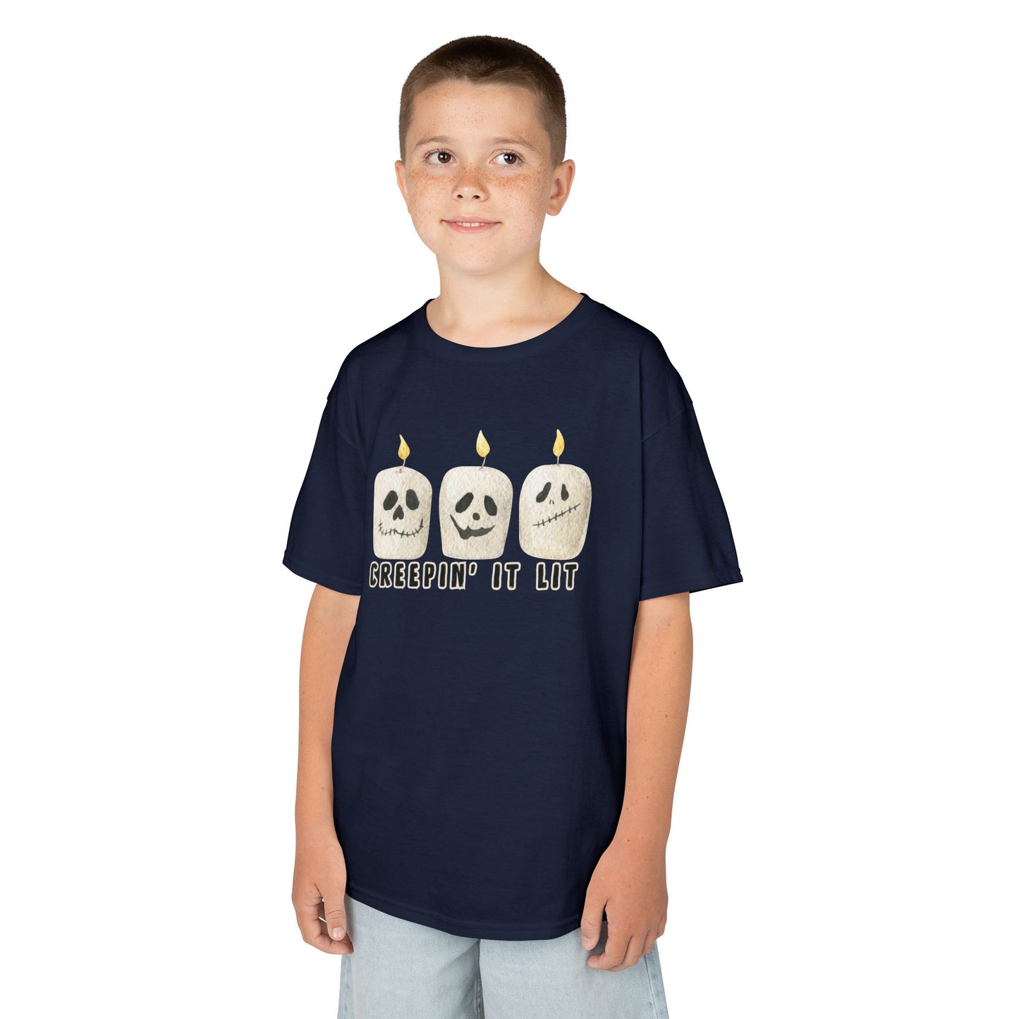 Creepin' It Lit Kids Tee, Halloween Shirt for Kids