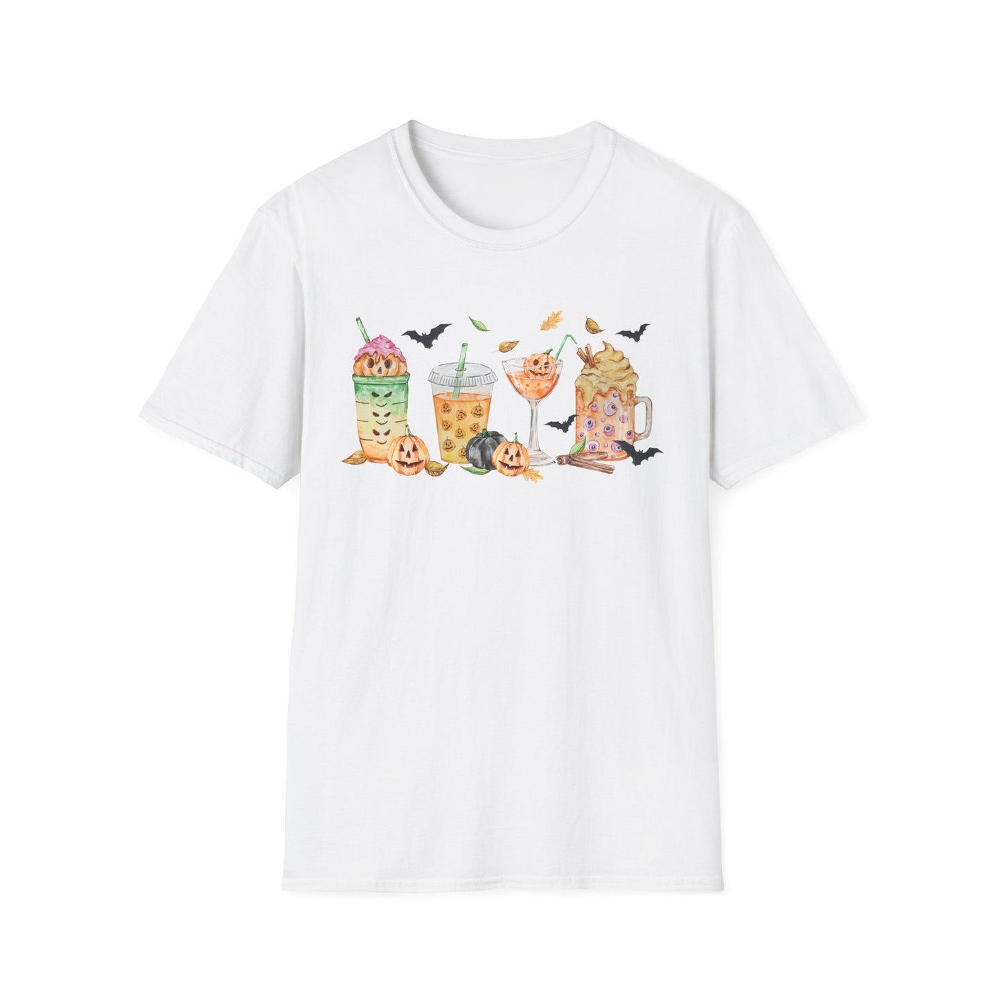 Halloween Beverage Themed T-Shirt- Unisex Softstlye