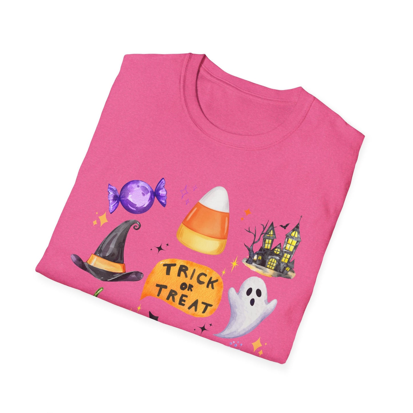 Halloween- Trick or Treat Themed T-Shirt- Unisex Softstlye