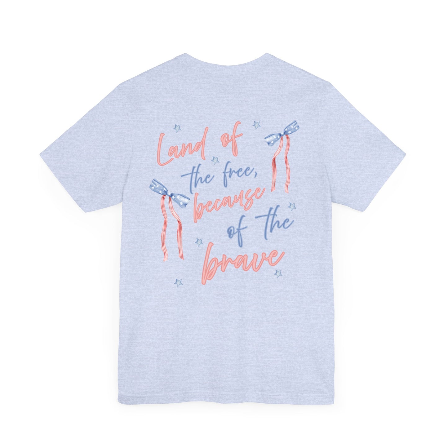 Land of the Free Tee with Bow | Perfect for all of America's Holidays