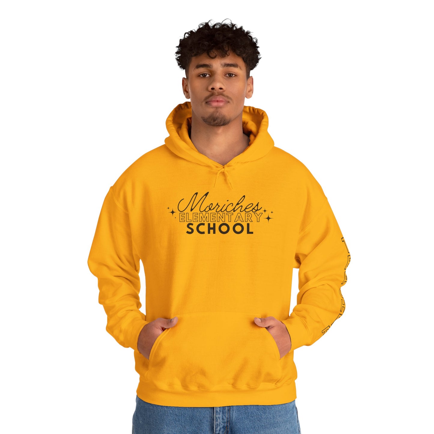 Moriches Teacher Simple Design Hoodie w/ Teacher on Sleeve - Cozy Unisex Sweatshirt