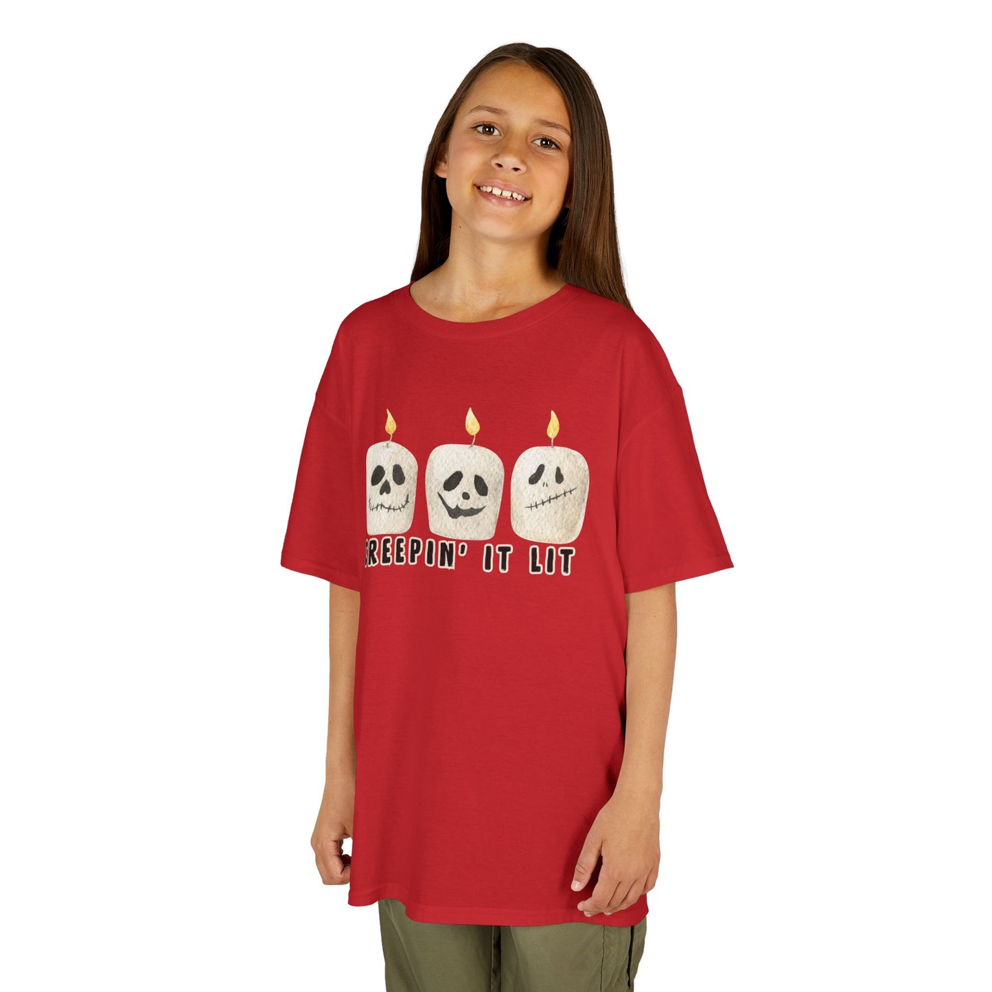 Creepin' It Lit Kids Tee, Halloween Shirt for Kids