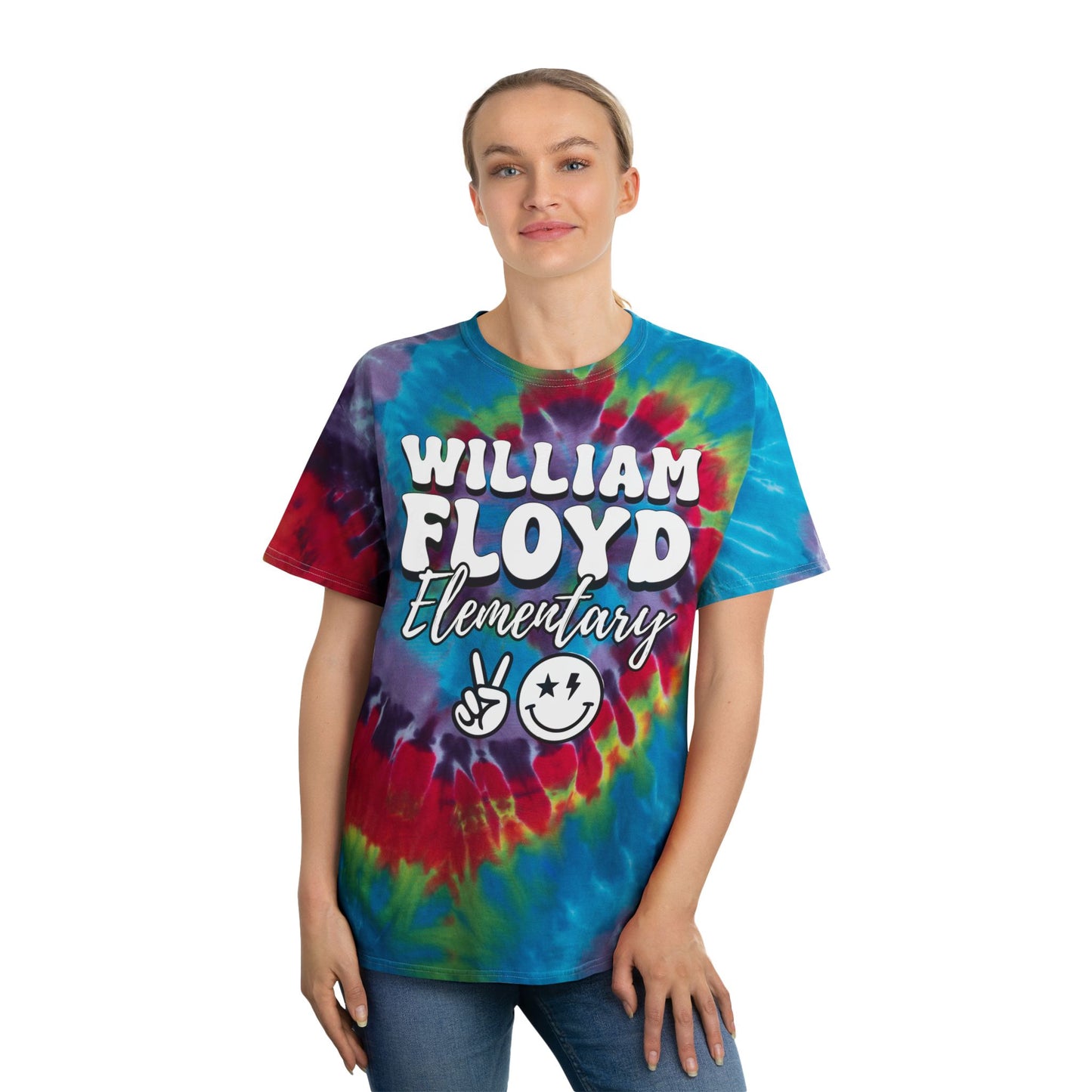 William Floyd Elementary Tie-Dye Tee - Fun Spiral Design