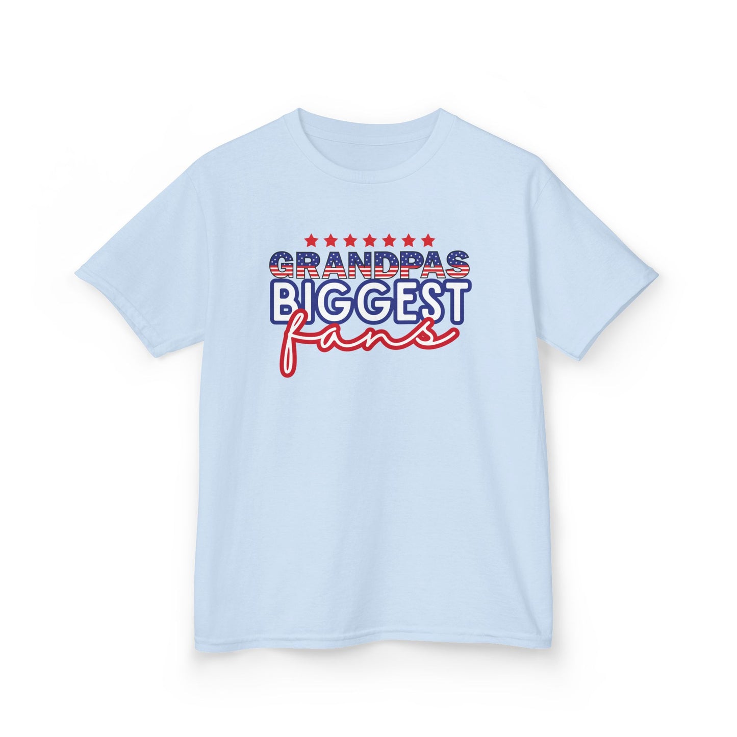 Custom Grandpa's Biggest Fans Kids T-Shirt - Jolly 70 Design, Perfect for Family Gatherings!