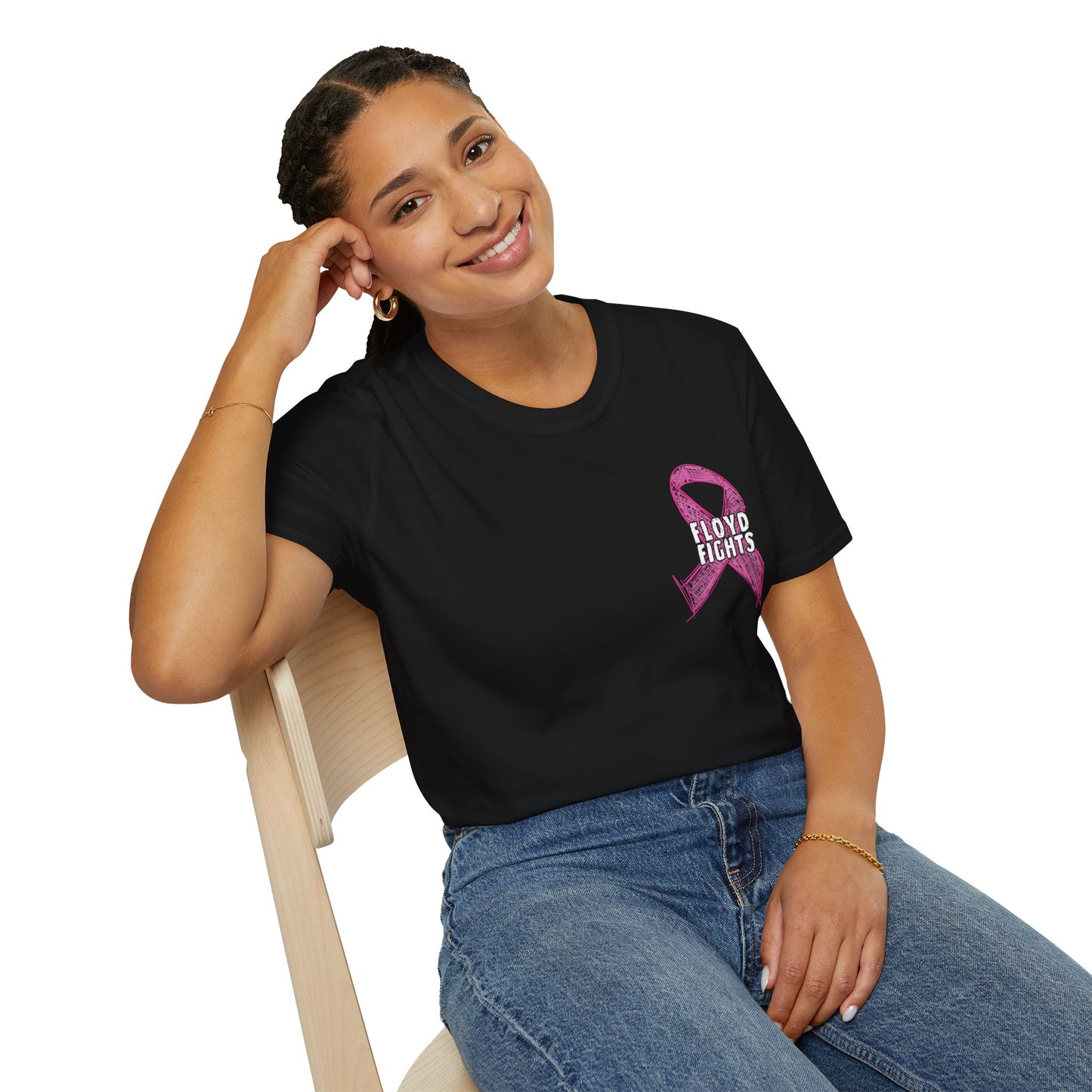 FLOYD FIGHTS Ribbon Breast Cancer Awareness T-Shirt | Softstyle Tee