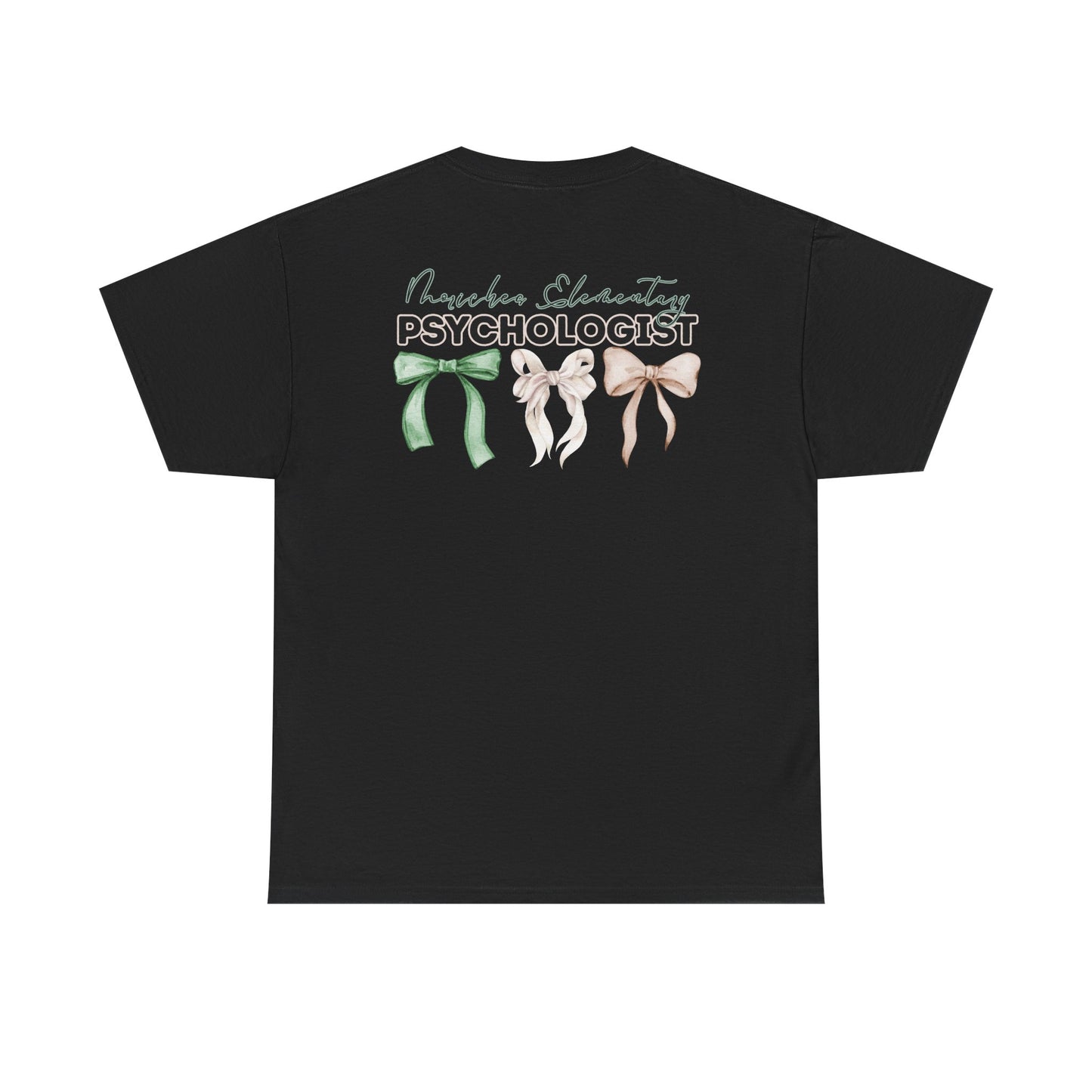 Moriches Psychologist and Bows- Unisex Heavy Cotton Tee with Bow Design
