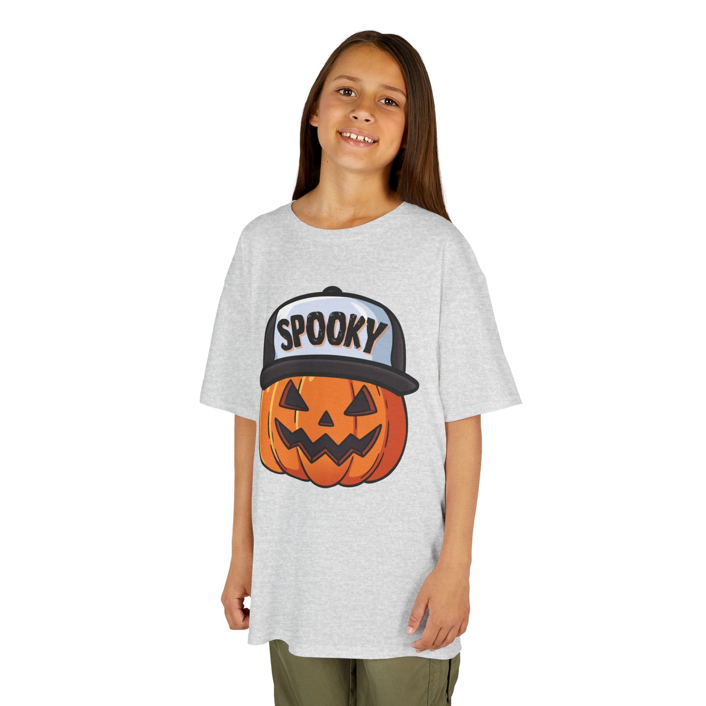 Spooky Pumpkin w/ Hat | Halloween | Kids Cotton™ Tee