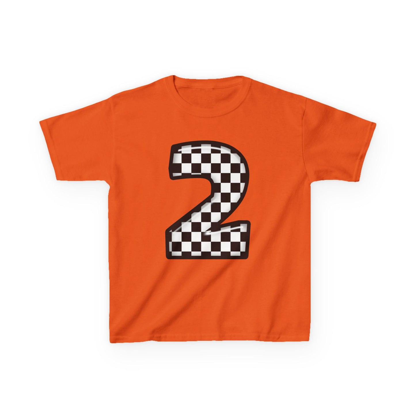 Mini-Checkered Number 2 Tee - Perfect for Birthdays and Celebrations