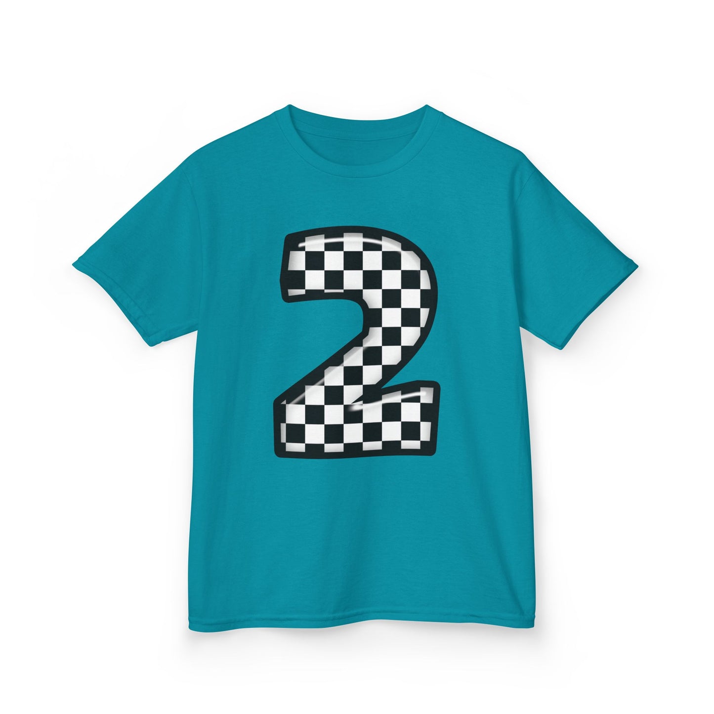 Mini-Checkered Number 2 Tee - Perfect for Birthdays and Celebrations