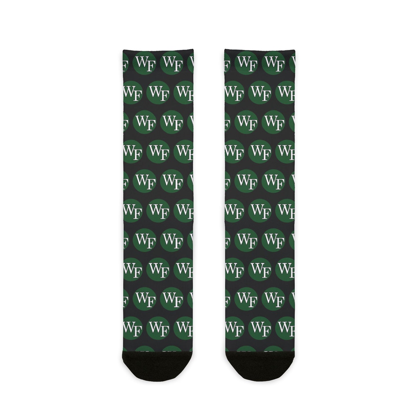 William Floyd Logo Monogram Black Crew Socks