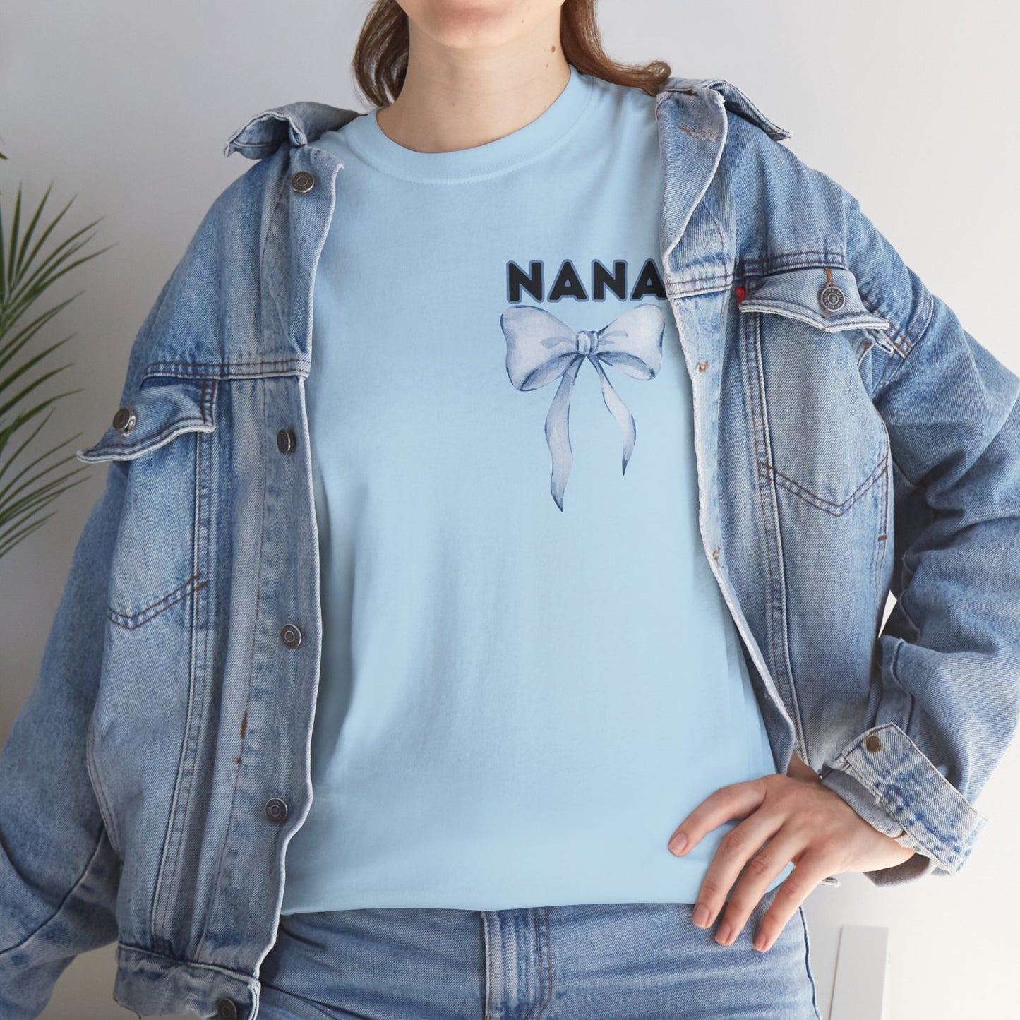 Nana Blue Bow Unisex Heavy Cotton Tee - Simply the Best