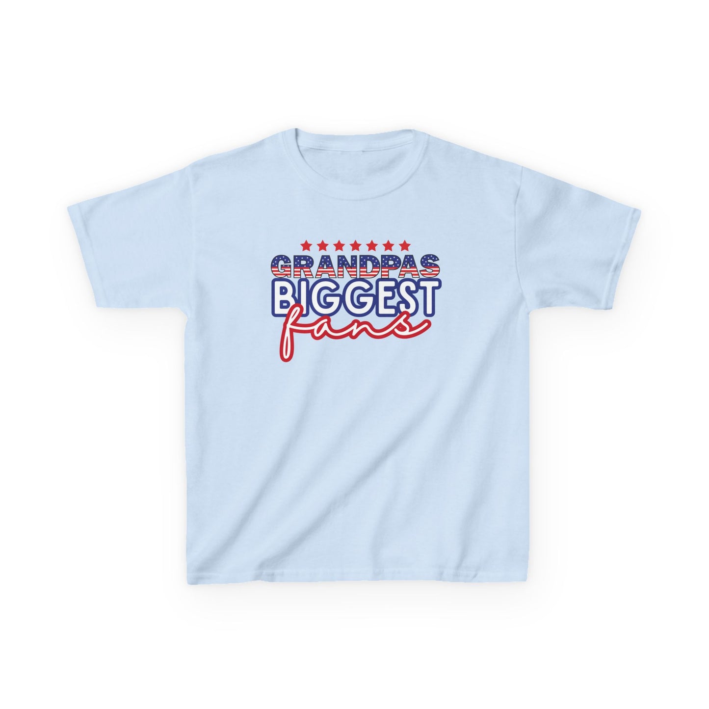 Custom Grandpa's Biggest Fans Kids T-Shirt - Jolly 70 Design, Perfect for Family Gatherings!