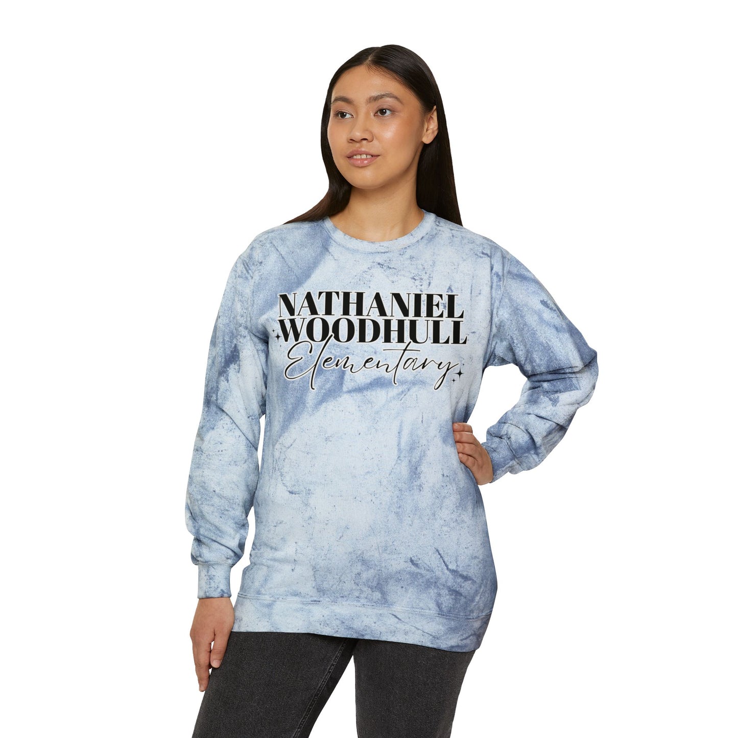 Woodhull Elementary Color Blast Crewneck Sweatshirt - Unisex