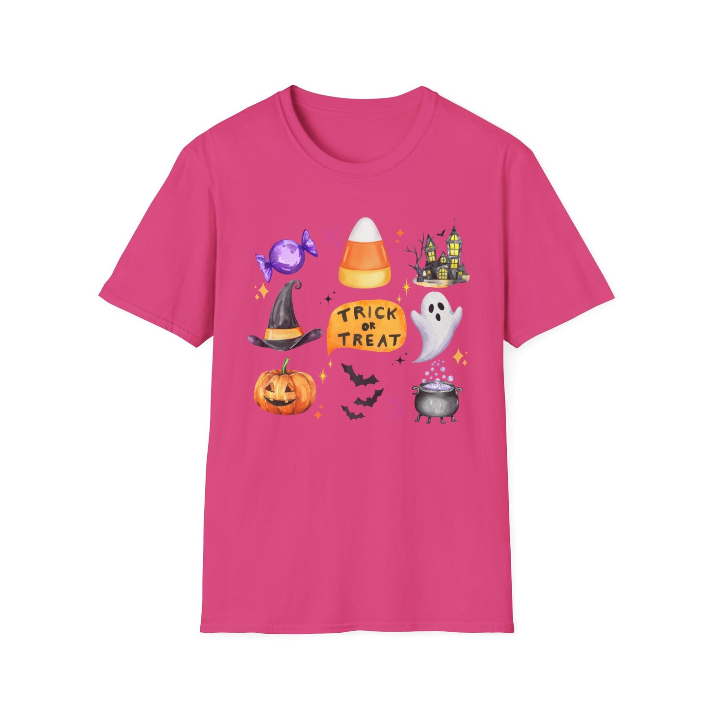 Halloween- Trick or Treat Themed T-Shirt- Unisex Softstlye