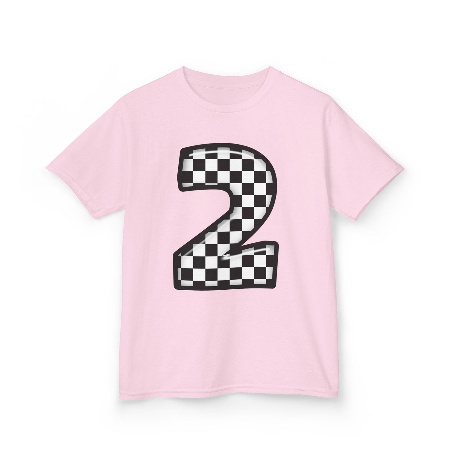 Mini-Checkered Number 2 Tee - Perfect for Birthdays and Celebrations