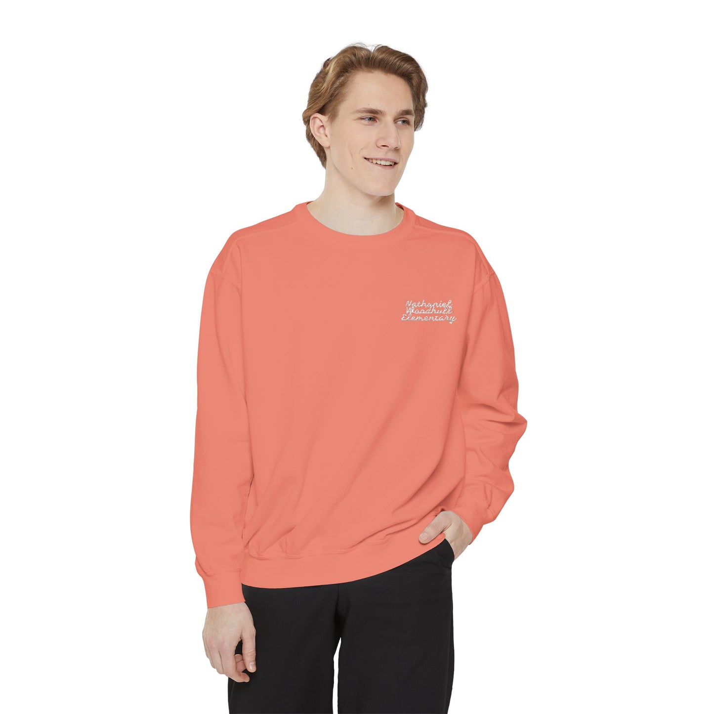 Woodhull- Embroidered Garment-Dyed Unisex Sweatshirt