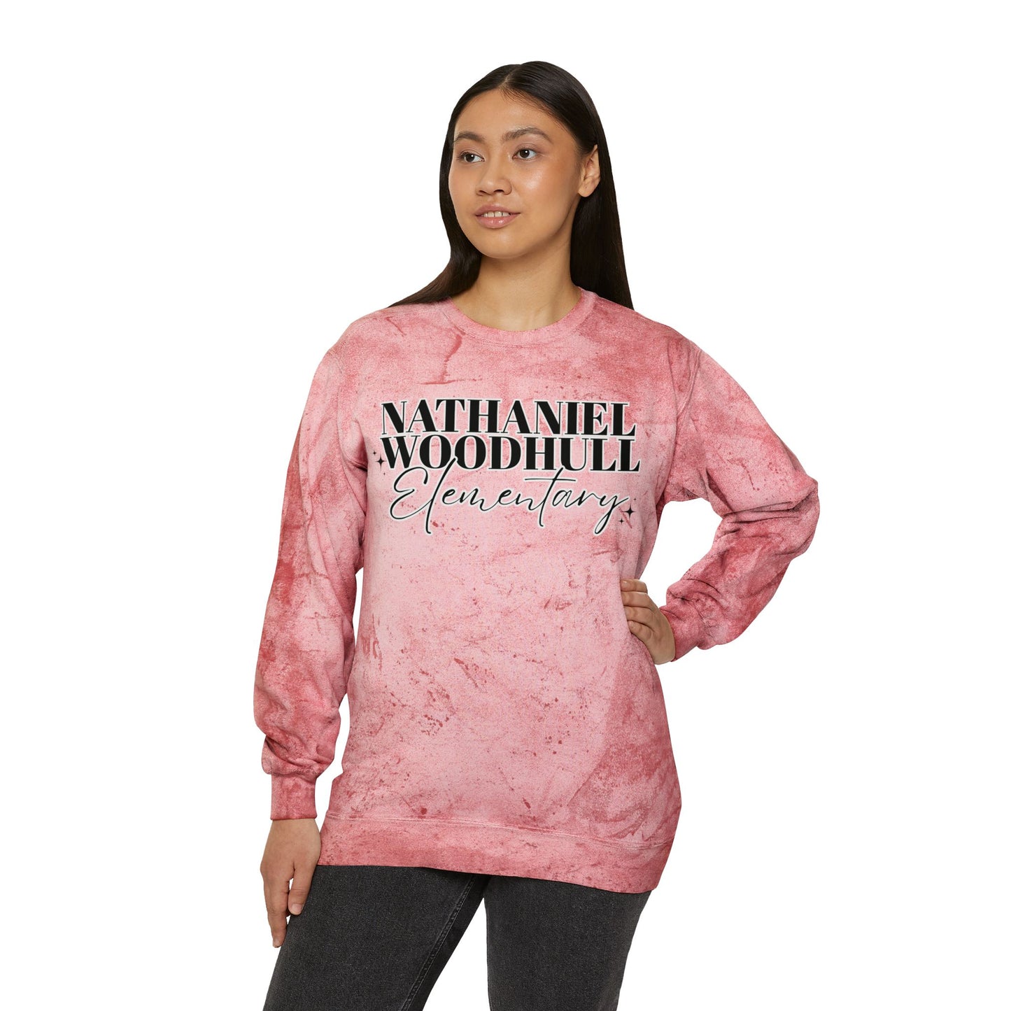 Woodhull Elementary Color Blast Crewneck Sweatshirt - Unisex