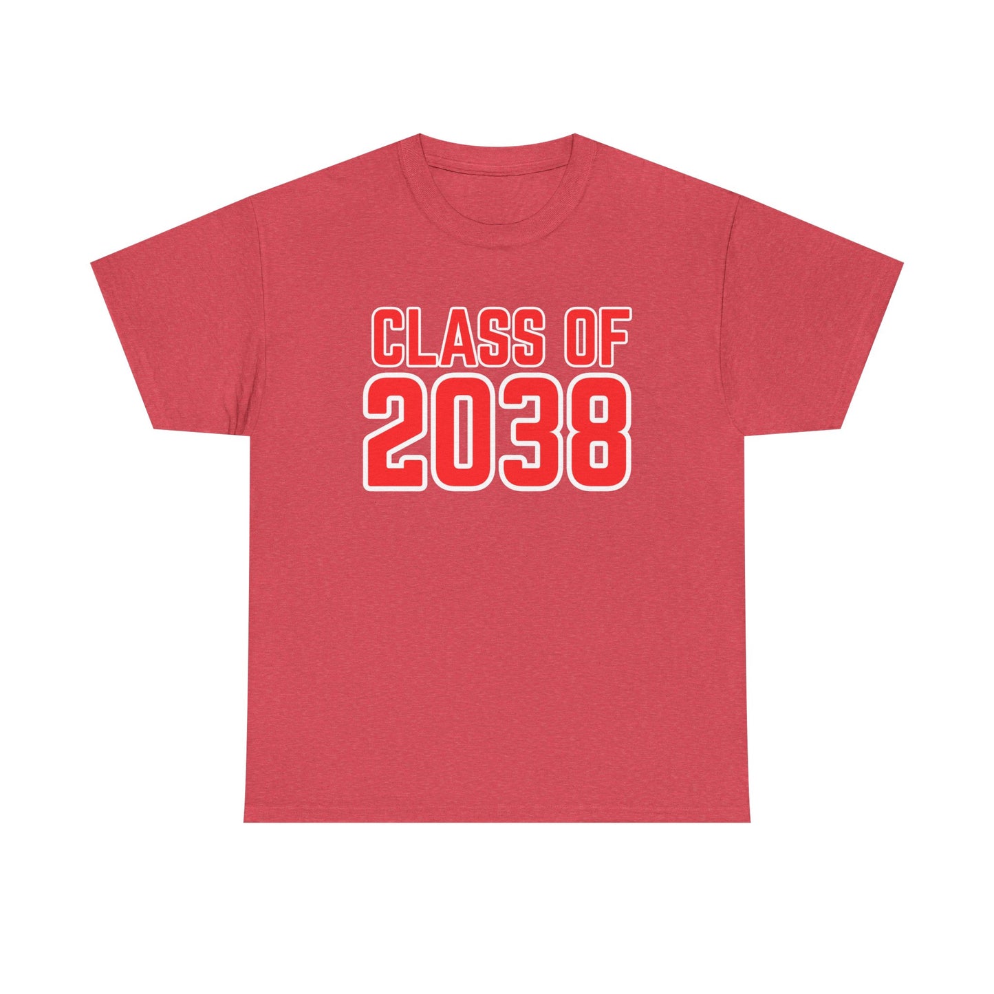 Class of 2038 Unisex Heavy Cotton Tee- Back to School- Grow With Me