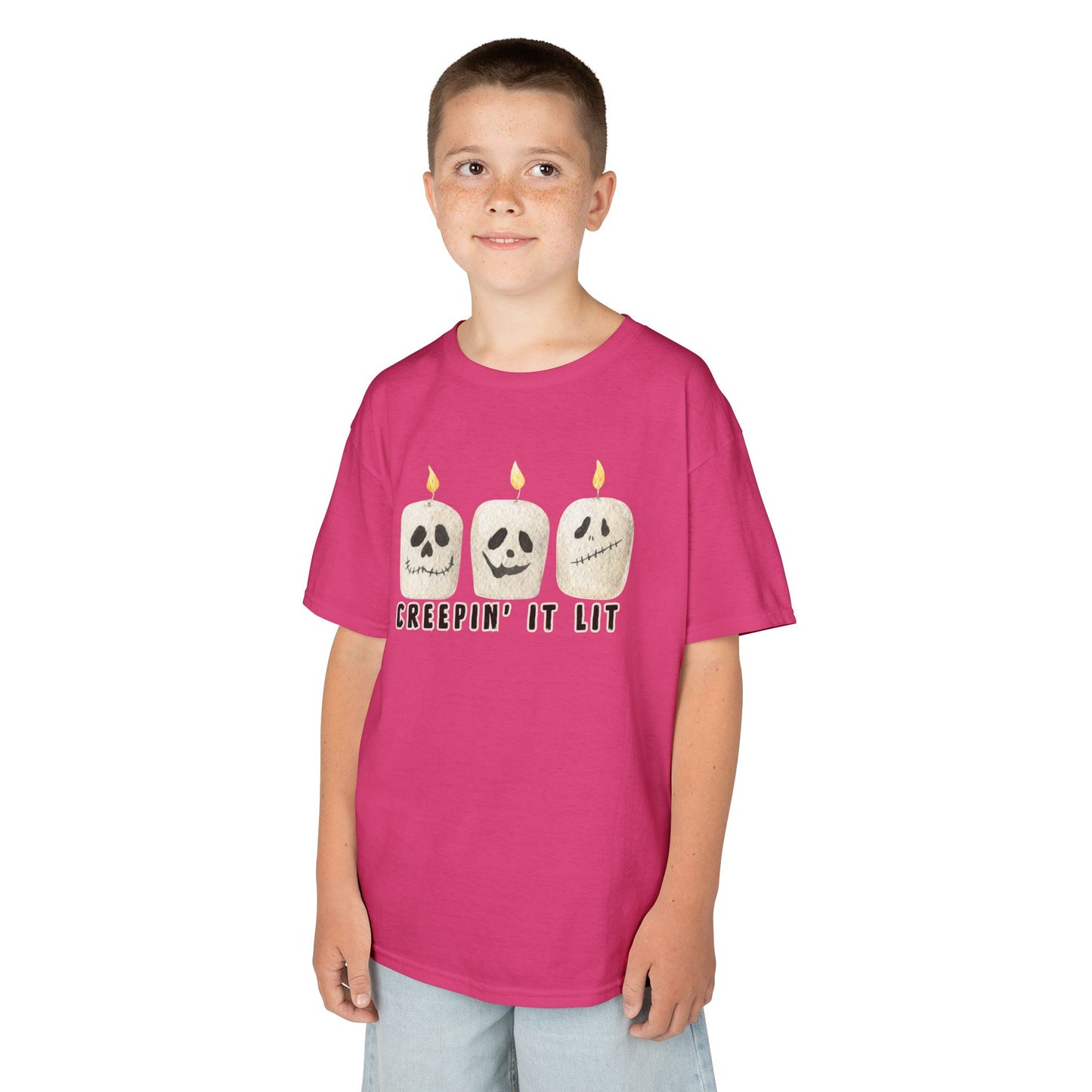 Creepin' It Lit Kids Tee, Halloween Shirt for Kids