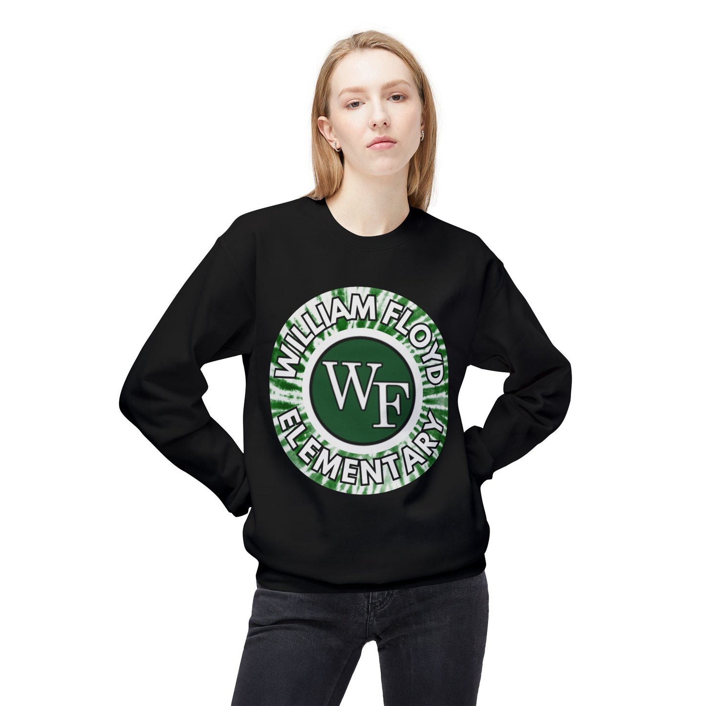 WFE Tie Dye Logo- Fleece Crewneck Sweatshirt