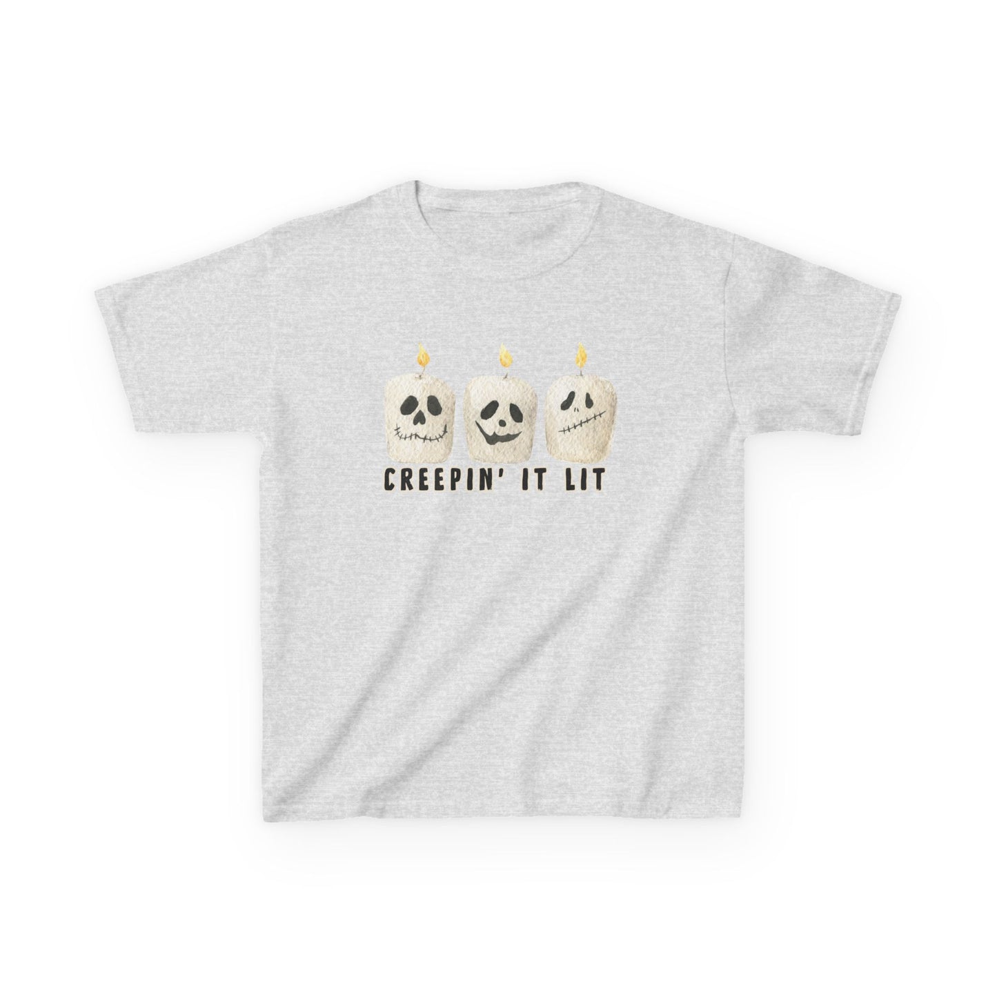 Creepin' It Lit Kids Tee, Halloween Shirt for Kids