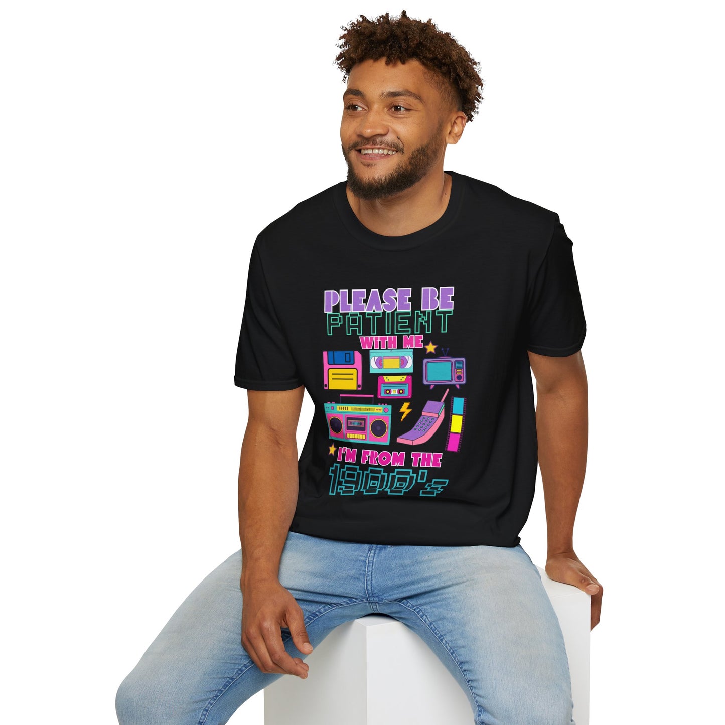Retro 90's T-Shirt - Please Be Patient, Teacher Vintage- Unisex Graphic Tee