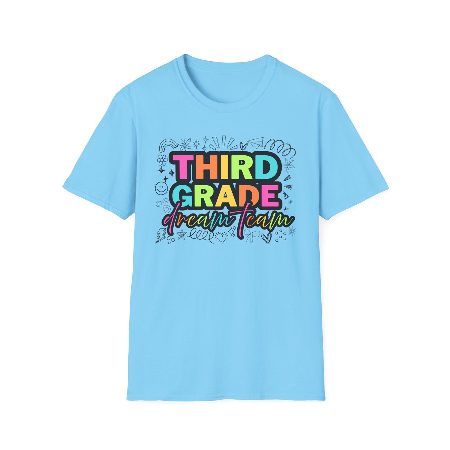 Dream Team- 3rd Grade- Unisex Softstyle T-Shirt- Teacher Life