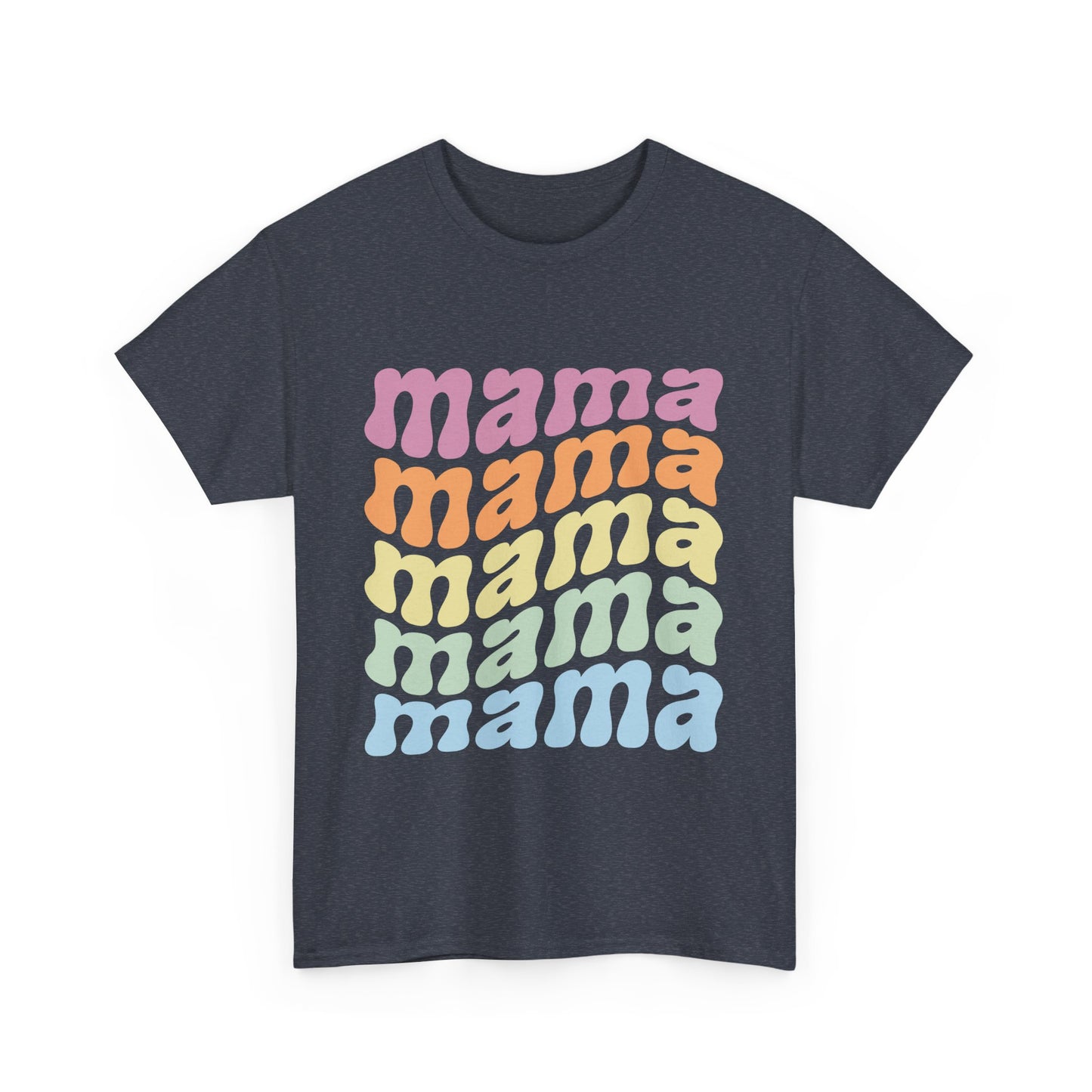 Retro Mama Unisex Heavy Cotton Tee - Colorful & Comfy