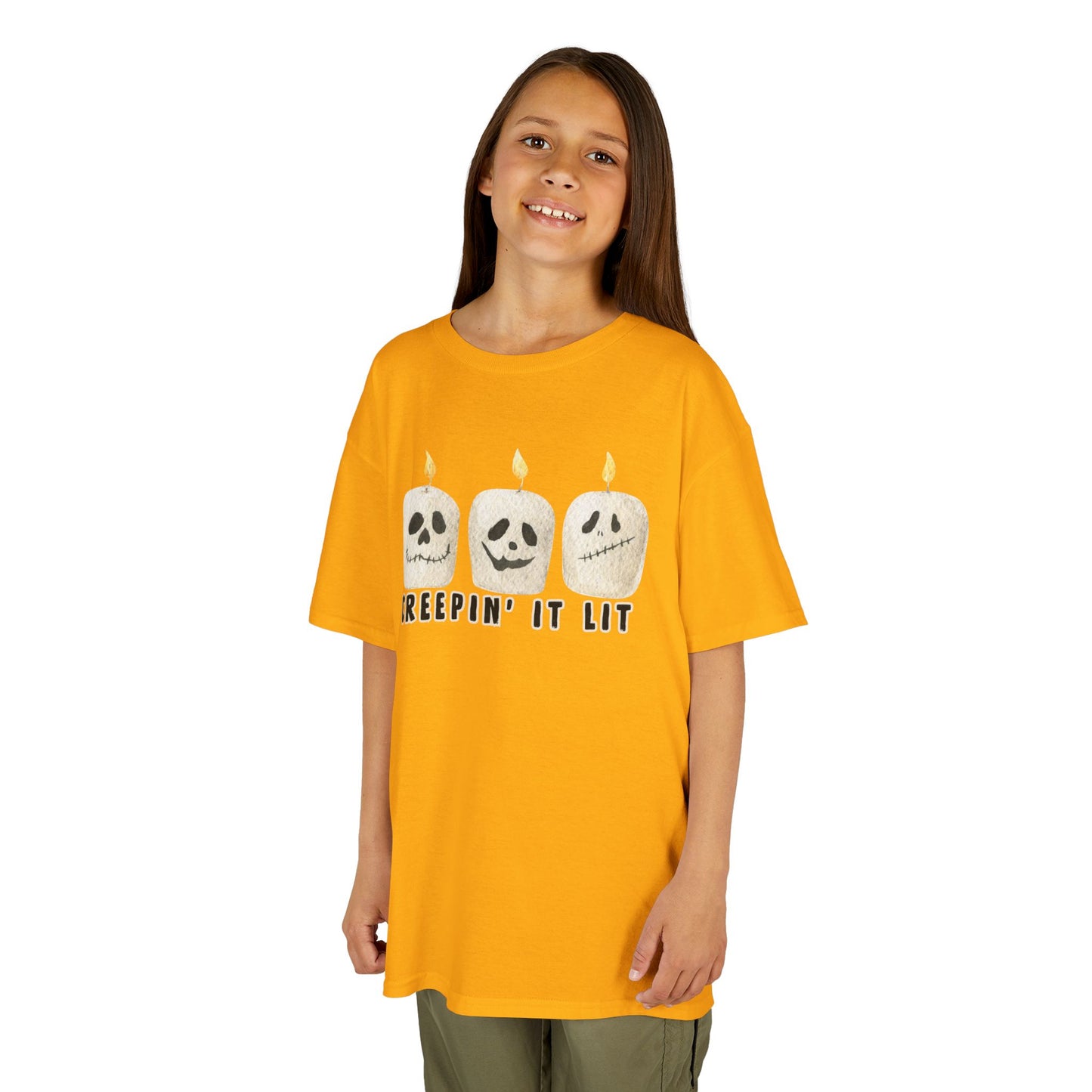Creepin' It Lit Kids Tee, Halloween Shirt for Kids