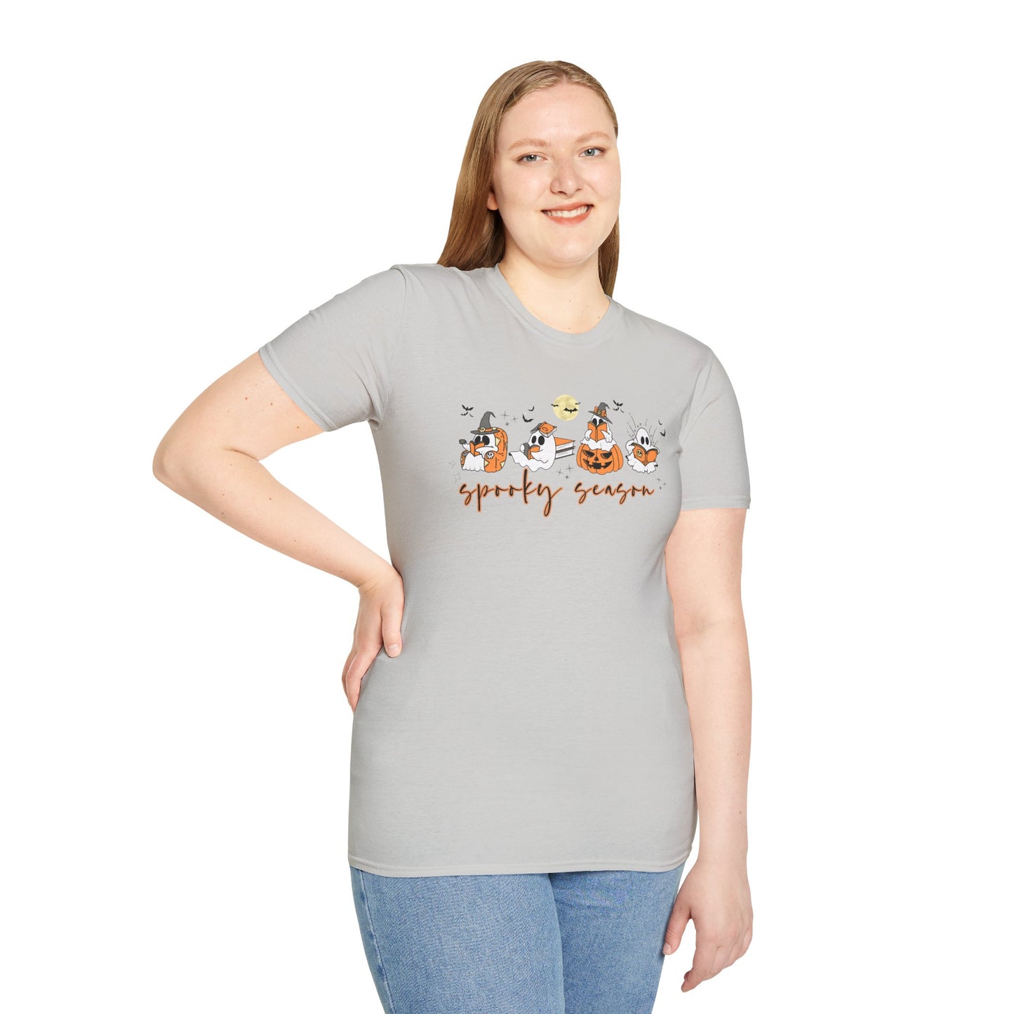 Reading Ghosts- Spooky Season, Unisex Softstyle Tee