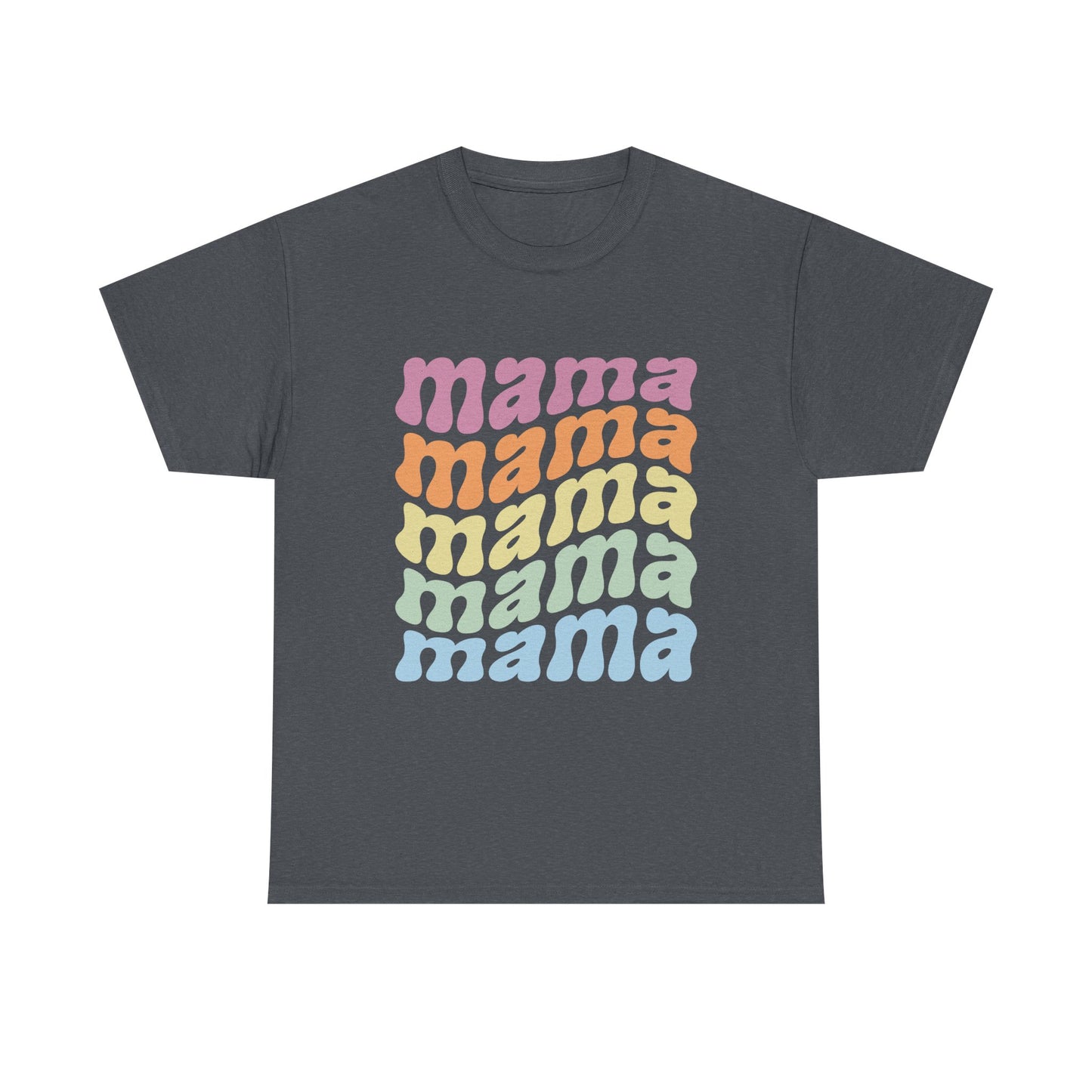 Retro Mama Unisex Heavy Cotton Tee - Colorful & Comfy