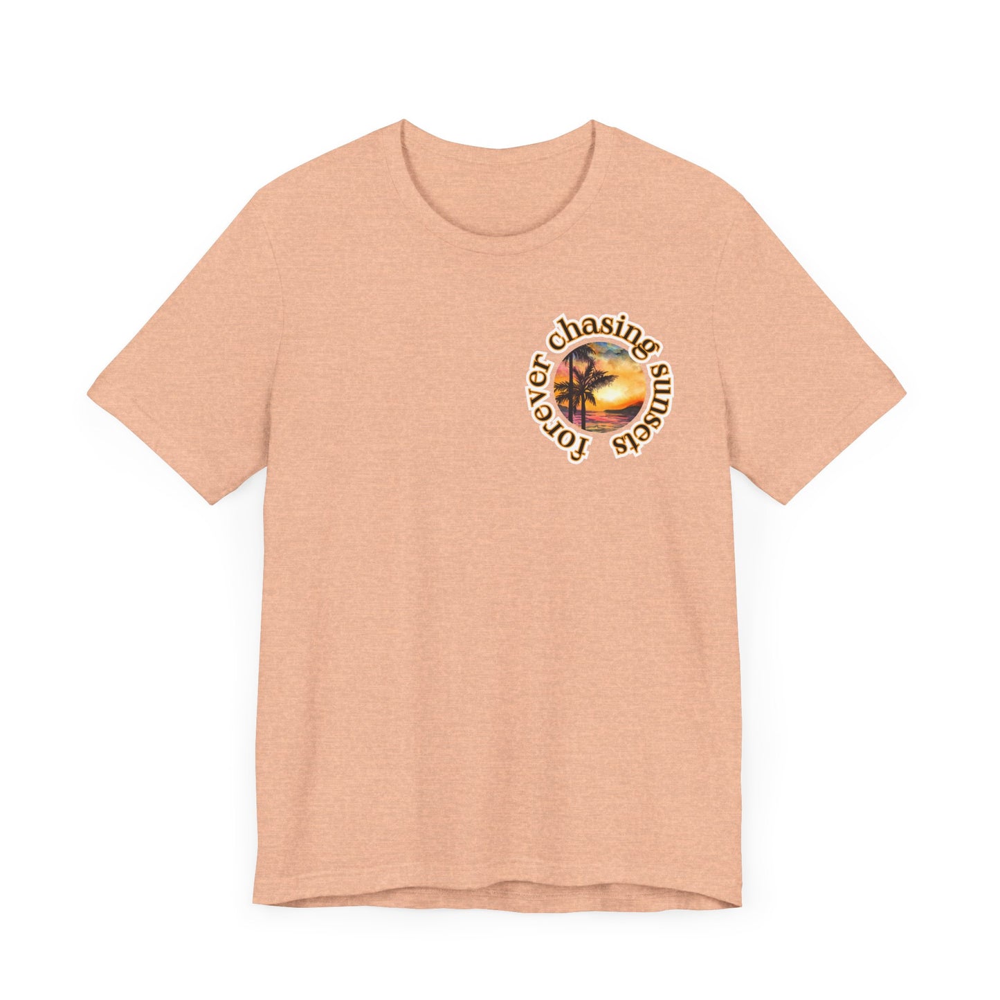 Forever Chasing Sunsets Summer Tee, Unisex T-Shirt, Vacation Apparel, Gift for Summer