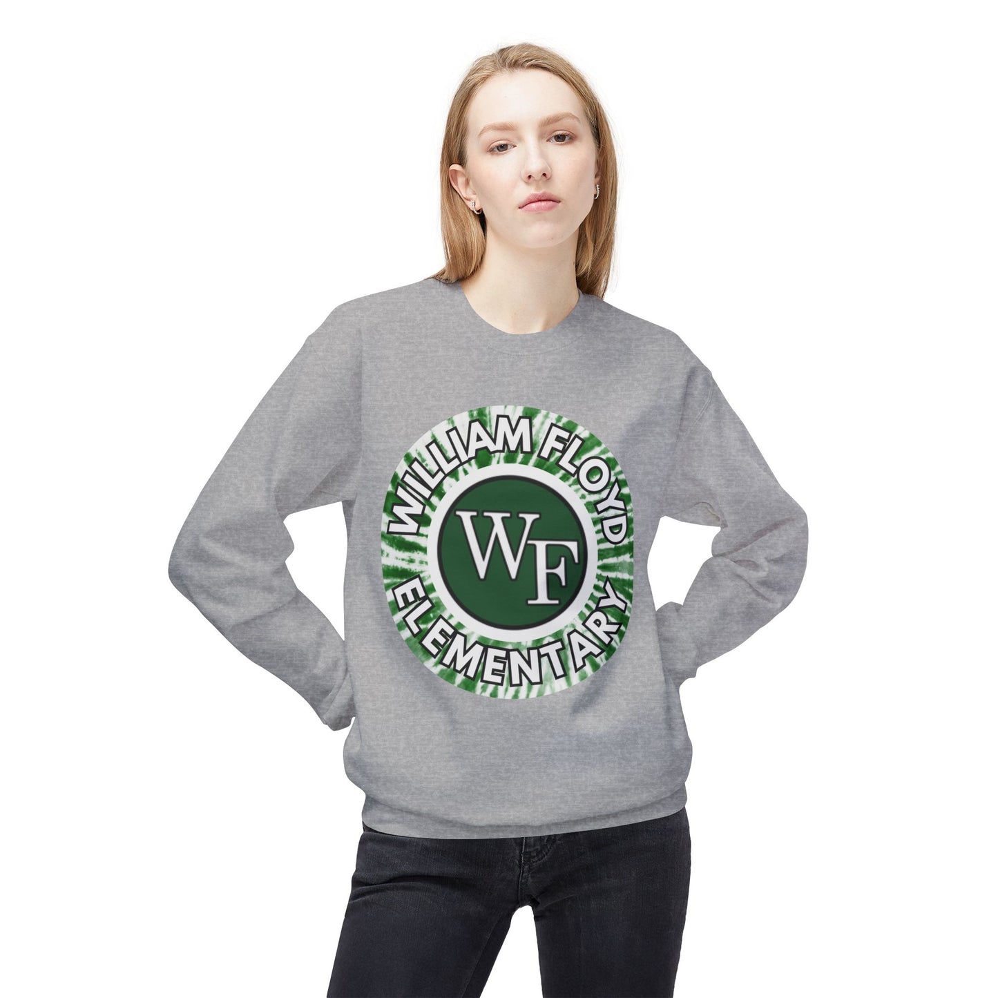 WFE Tie Dye Logo- Fleece Crewneck Sweatshirt