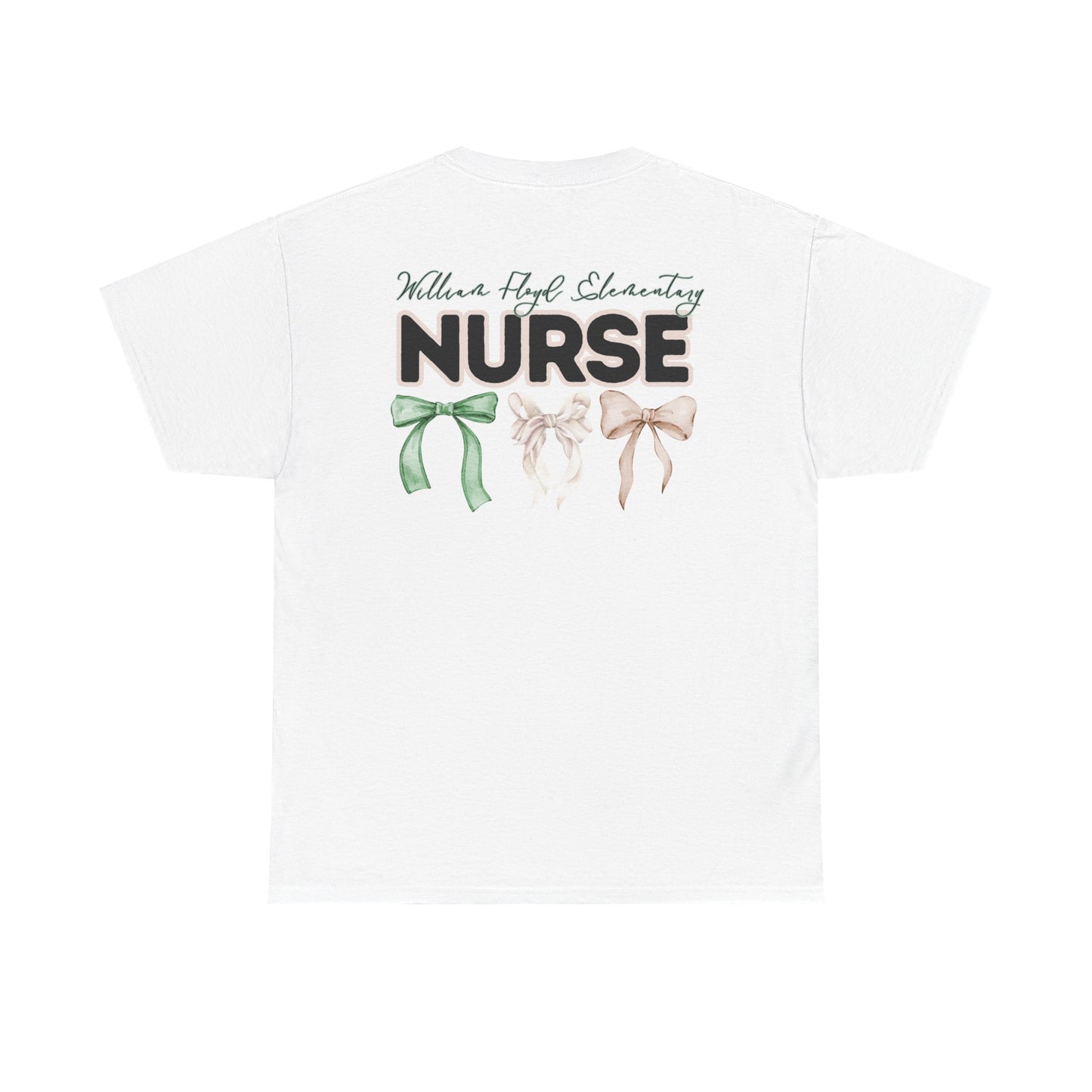 WFE Nurse and Bows- Unisex Heavy Cotton Tee with Bow Design