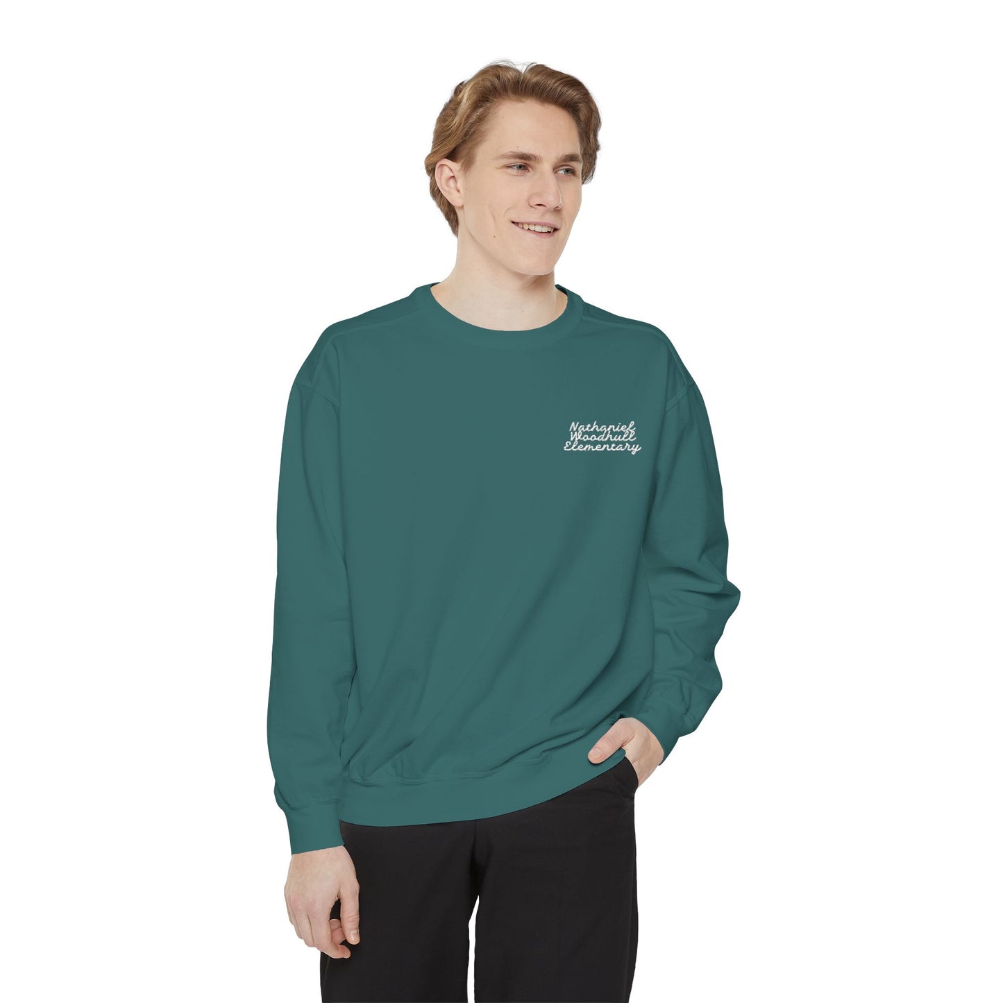 Woodhull- Embroidered Garment-Dyed Unisex Sweatshirt