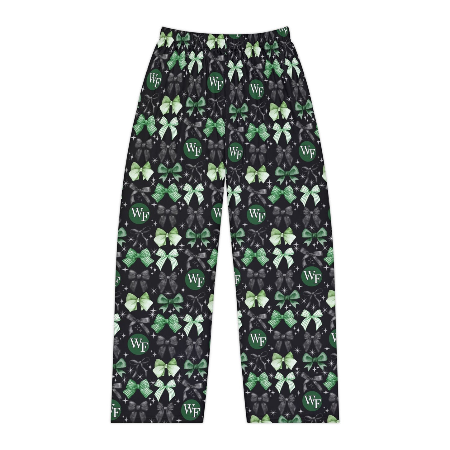 Floyd Strong Cozy Women's Pajama Pants with Green Bow Pattern