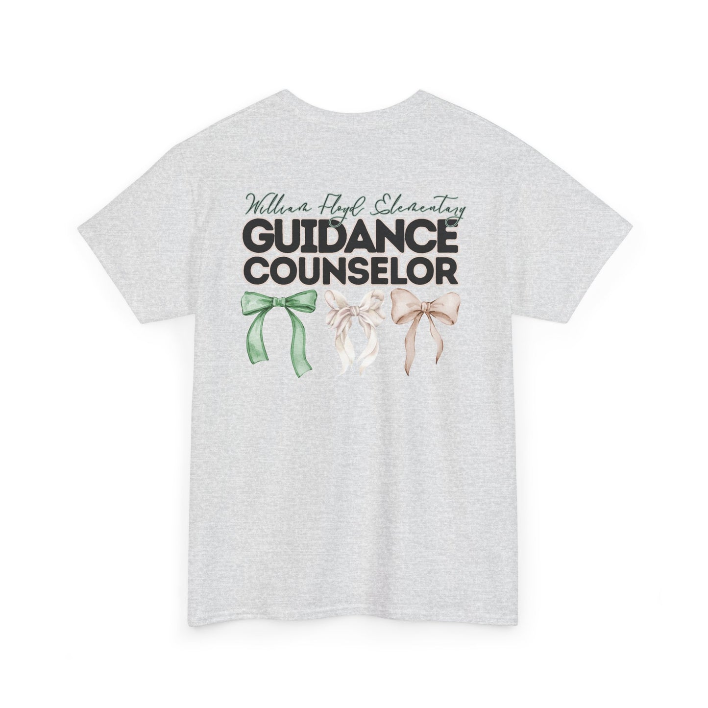 WFE Guidance Counselor and Bows- Unisex Heavy Cotton Tee with Bow Design