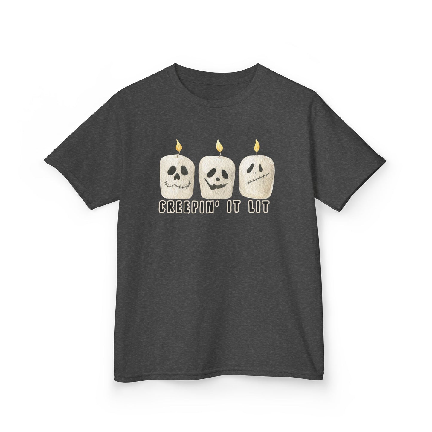 Creepin' It Lit Kids Tee, Halloween Shirt for Kids