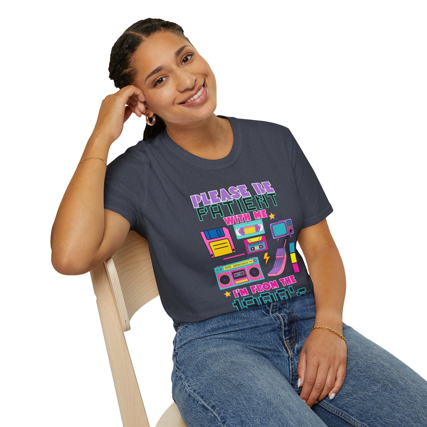 Retro 90's T-Shirt - Please Be Patient, Teacher Vintage- Unisex Graphic Tee