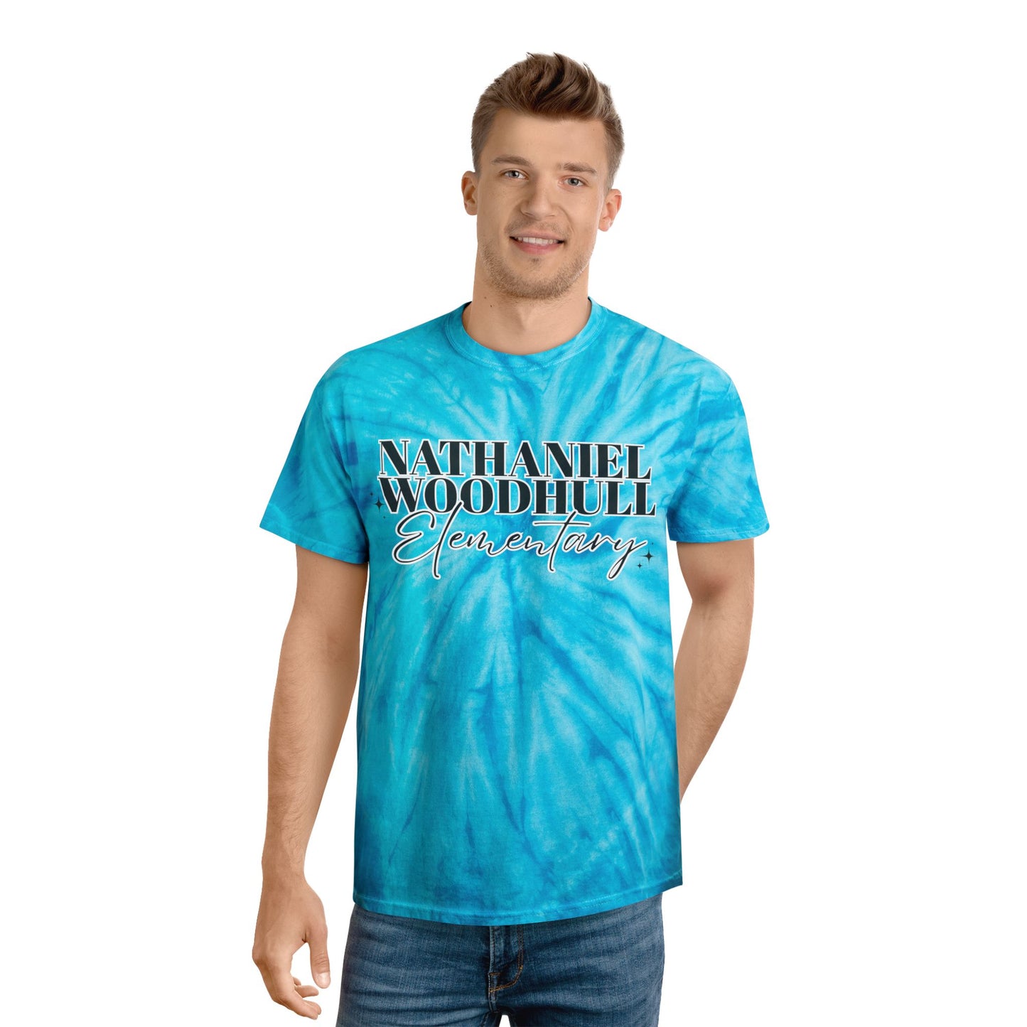 Woodhull Tie-Dye Tee, Fun Summer Shirt, Unique Gift, Vibrant Cyclone Style