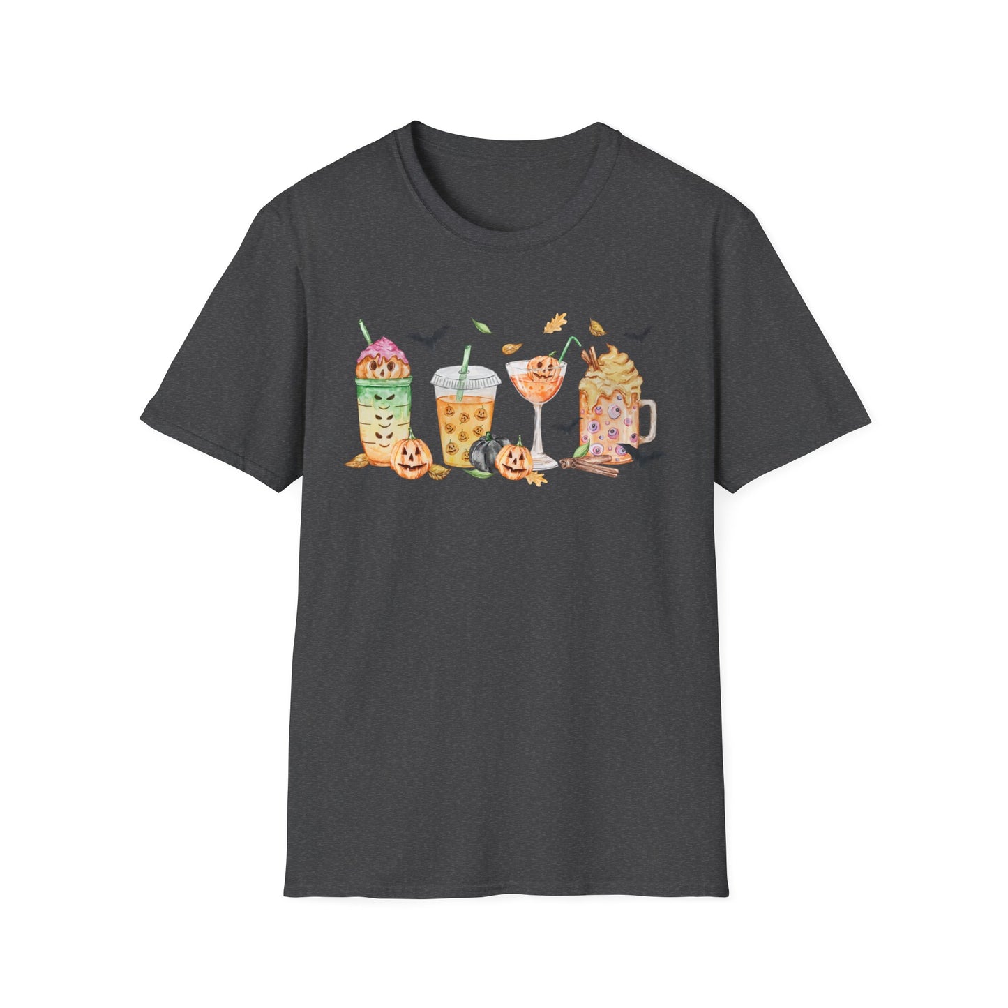 Halloween Beverage Themed T-Shirt- Unisex Softstlye