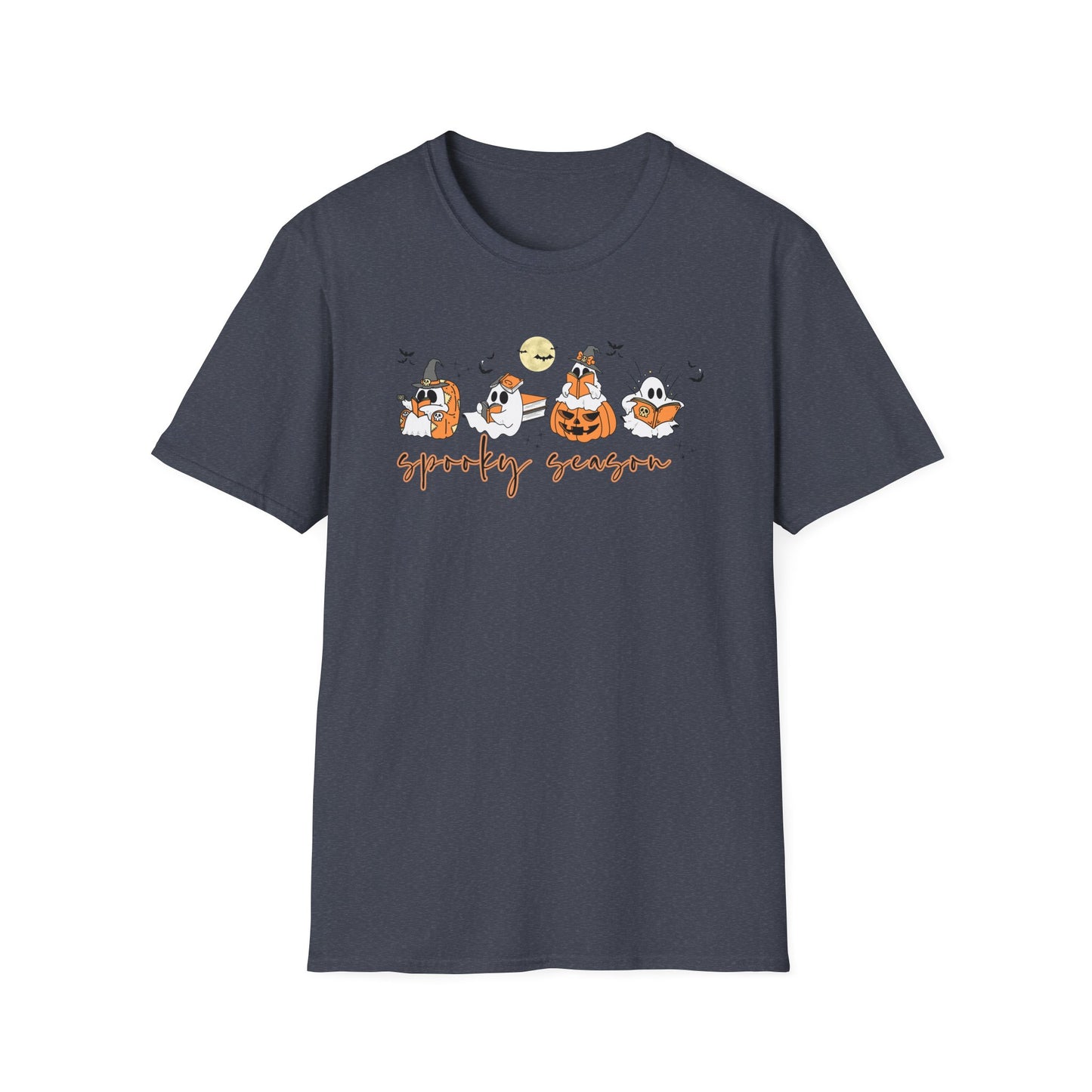 Reading Ghosts- Spooky Season, Unisex Softstyle Tee