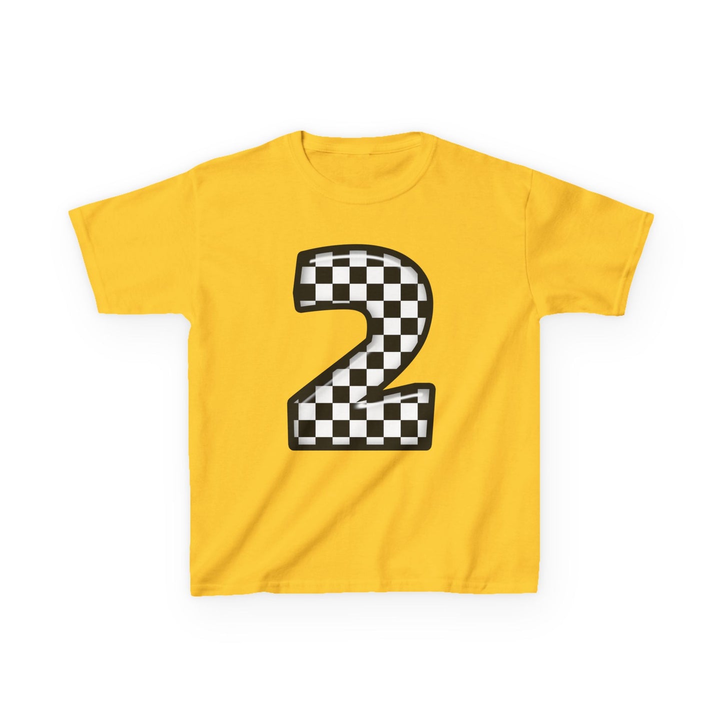 Mini-Checkered Number 2 Tee - Perfect for Birthdays and Celebrations