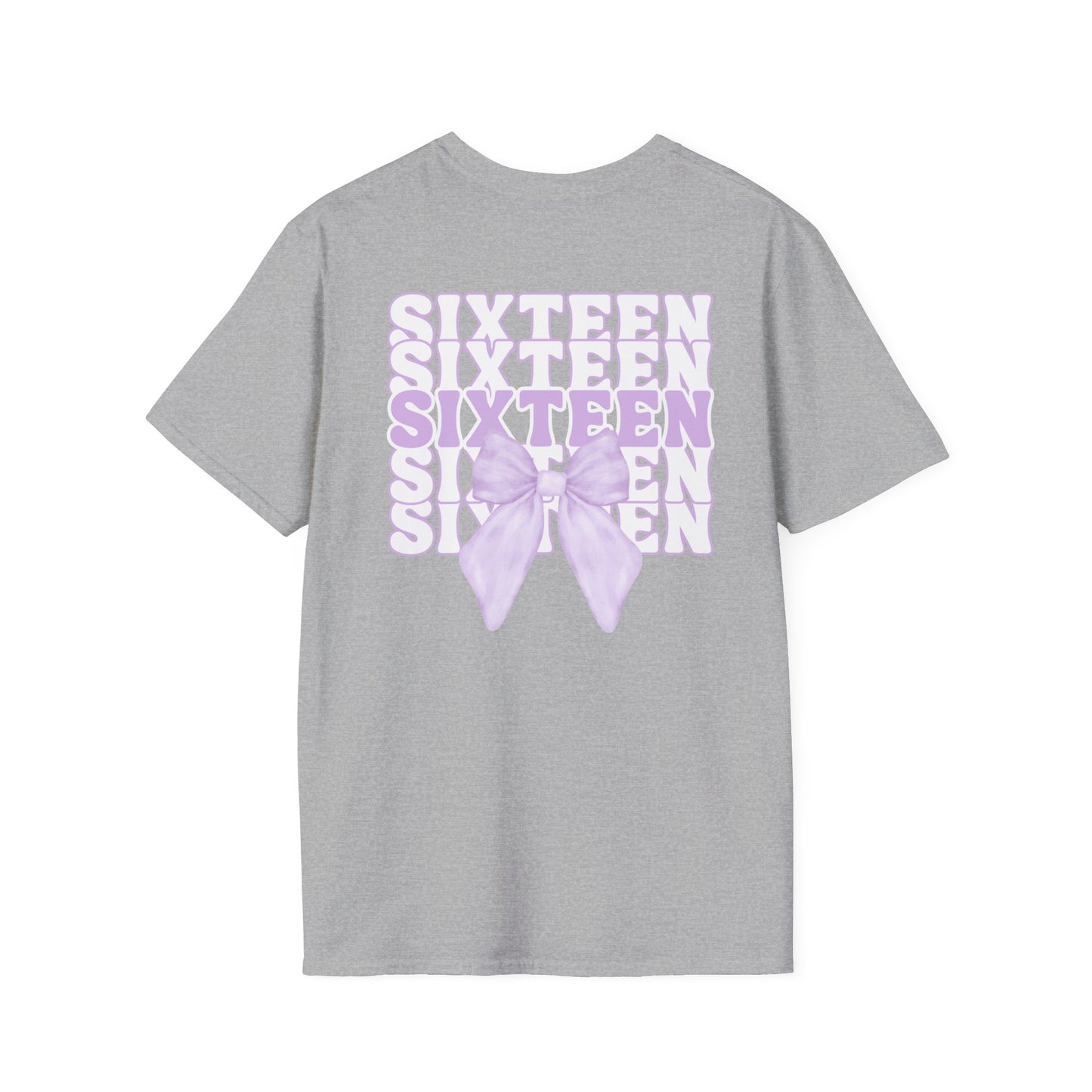 Sweet Sixteen Unisex Softstyle T-Shirt, Birthday Gift, Party Tee, Teen Fashion, Personalized