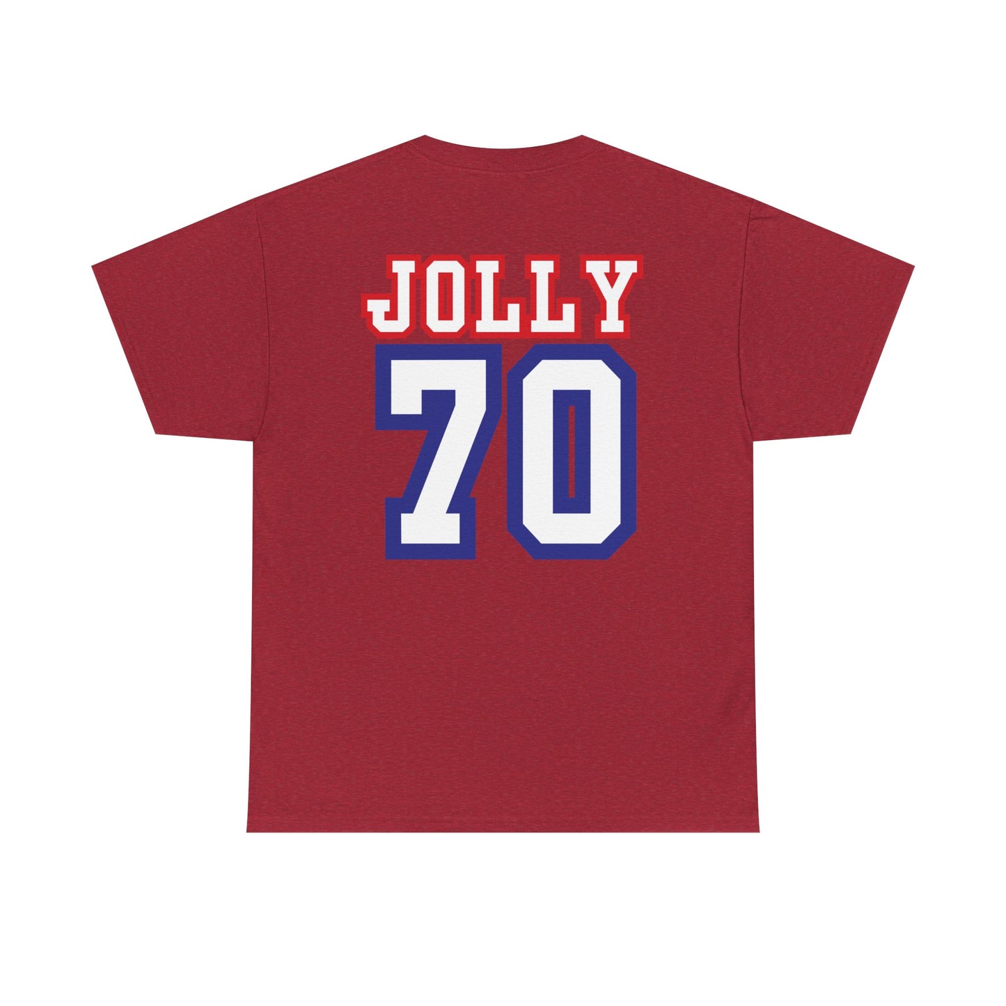 Custom- Jolly- Grandpa's Biggest Fan Unisex Heavy Cotton Tee - Patriotic Family Shirt