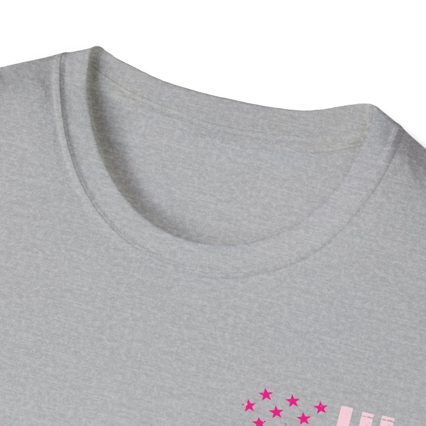 Breast Cancer Flag Awareness Tee, Unisex Softstyle T-Shirt