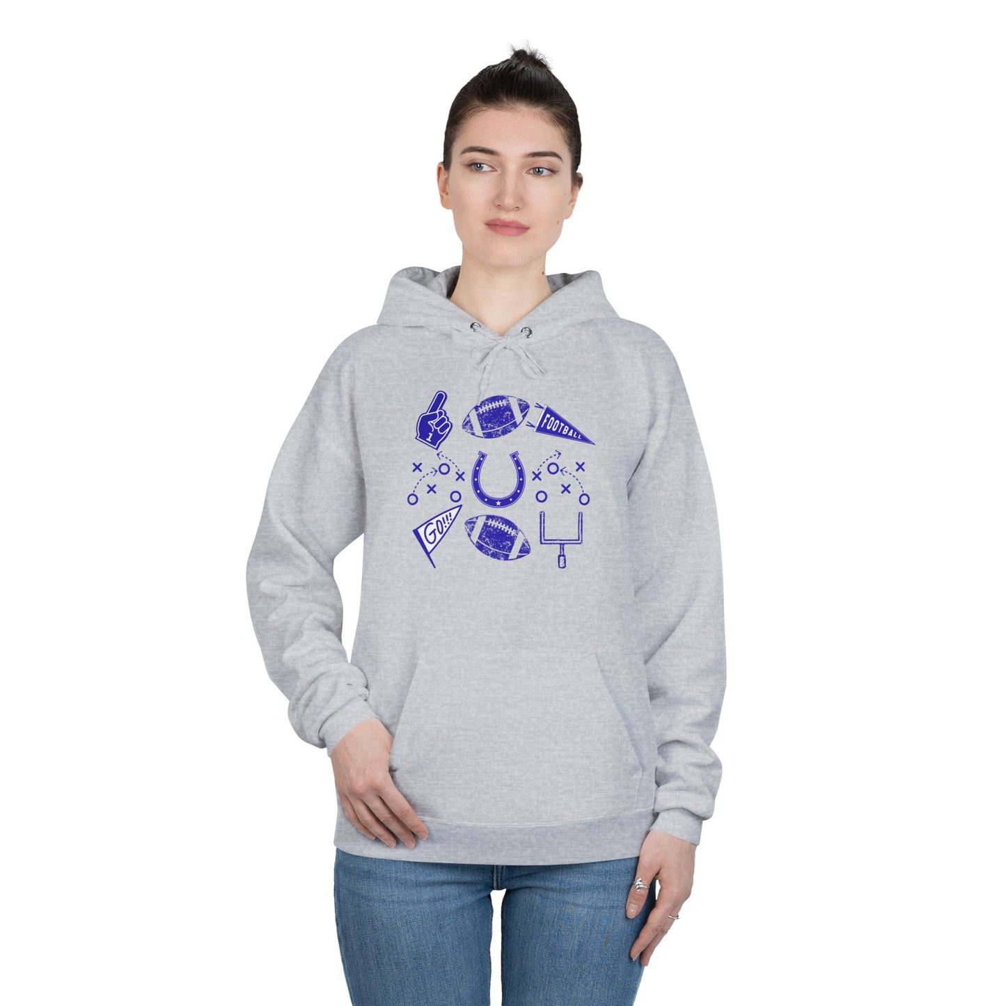 Football Fan Eco-Friendly Hoodie, Unisex Hooded Sweatshirt