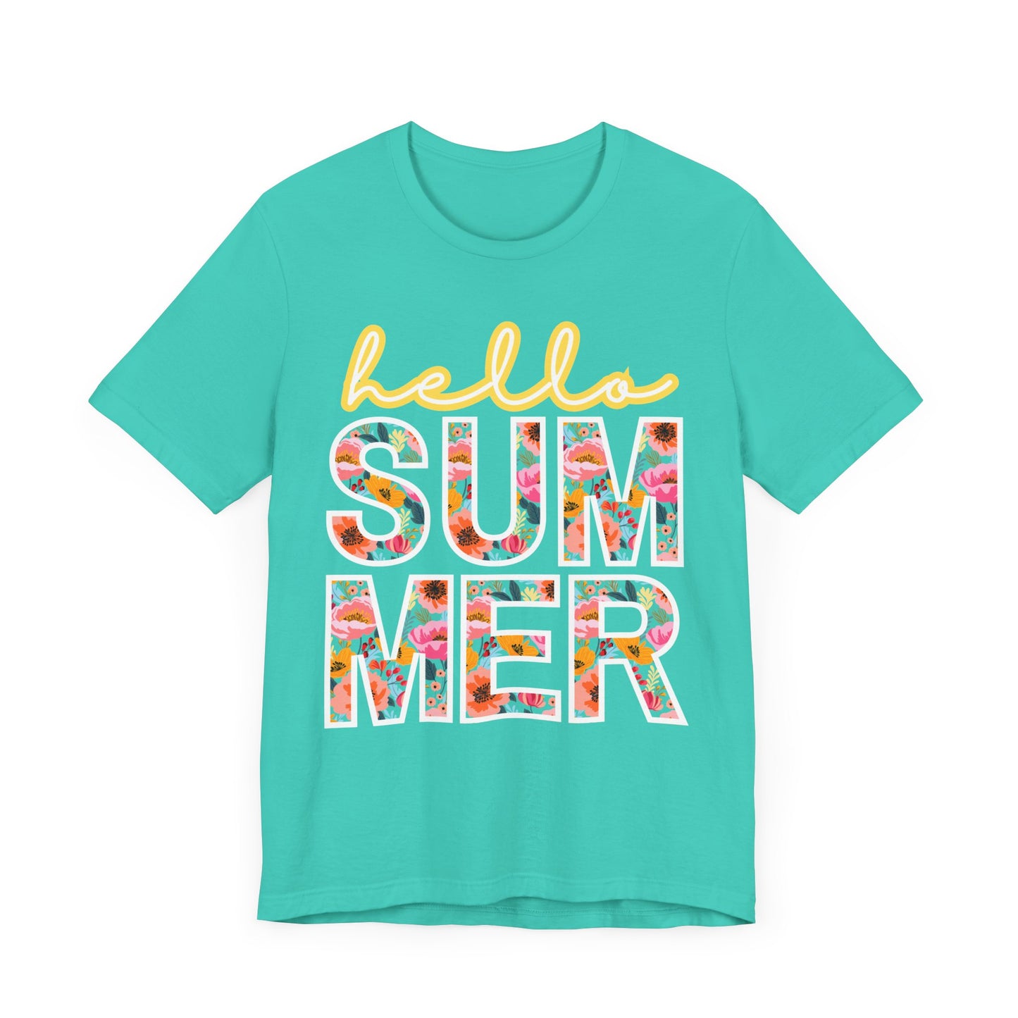Hello Summer Tee, Summer Shirt, Unisex T-Shirt, Vacation Apparel, Gift for Beach Lovers