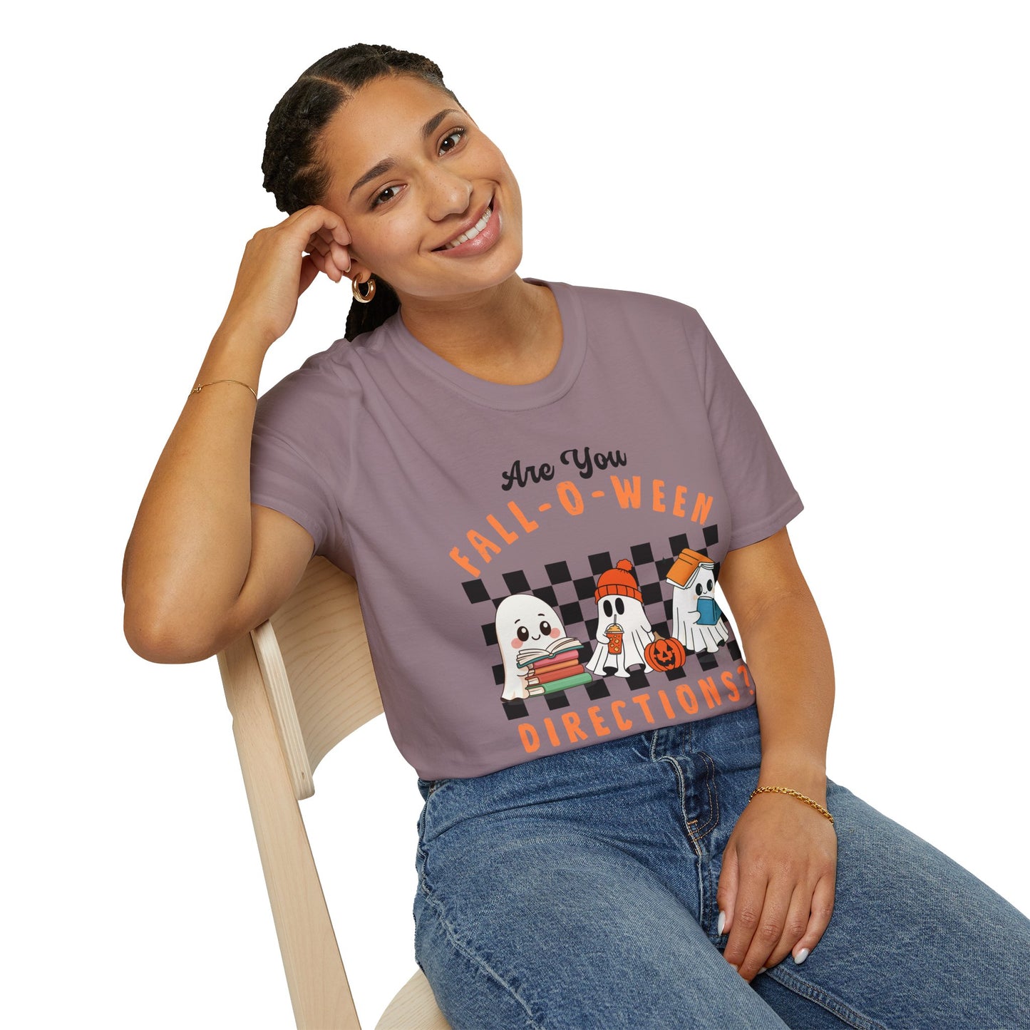 Whimsical Fall-O-Ween Teacher T-Shirt - Holiday- Softstyle Unisex Tee